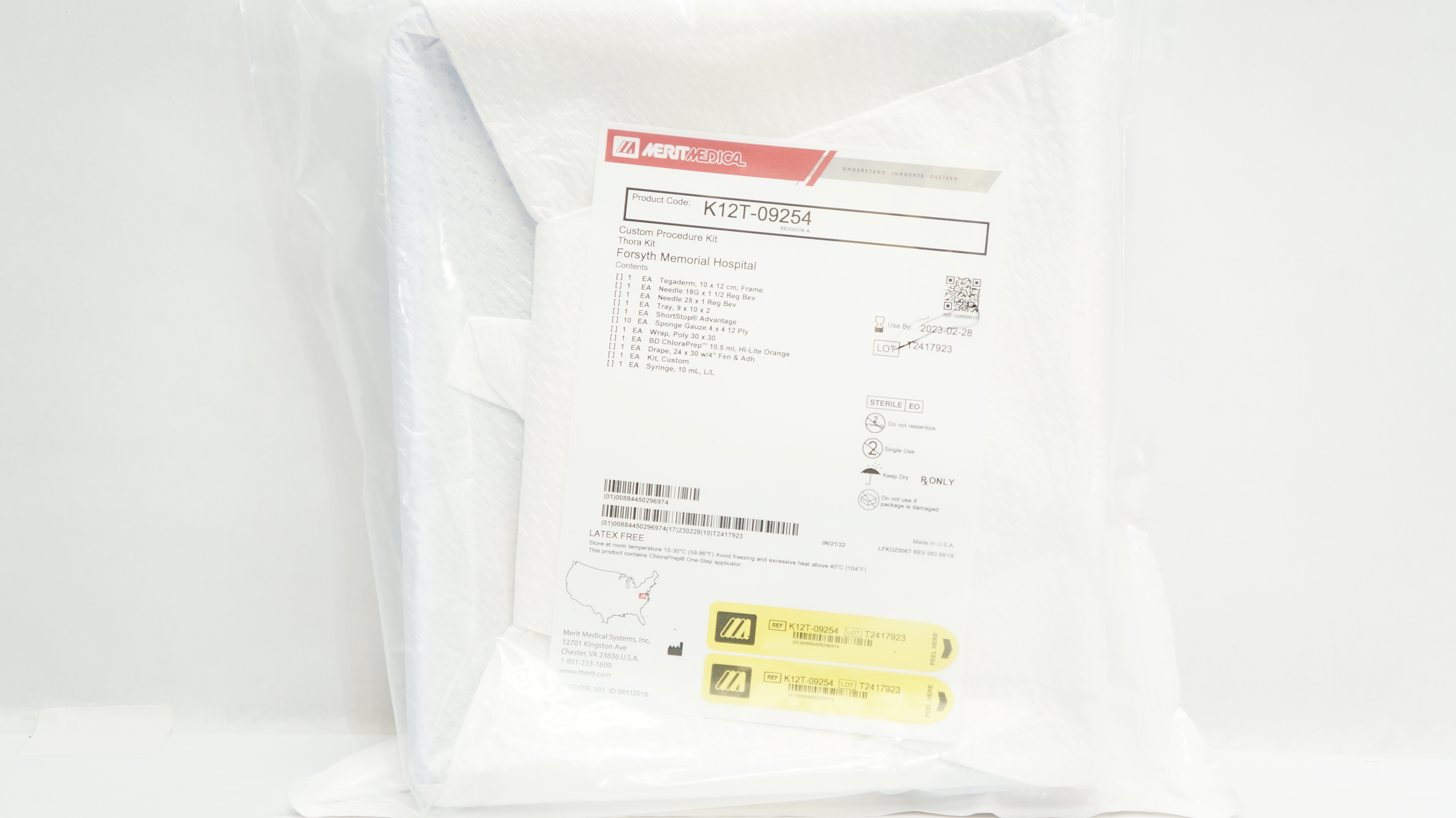 MeritMedical K12TR-09254 Custom Procedure Kit, Thora Kit (x)