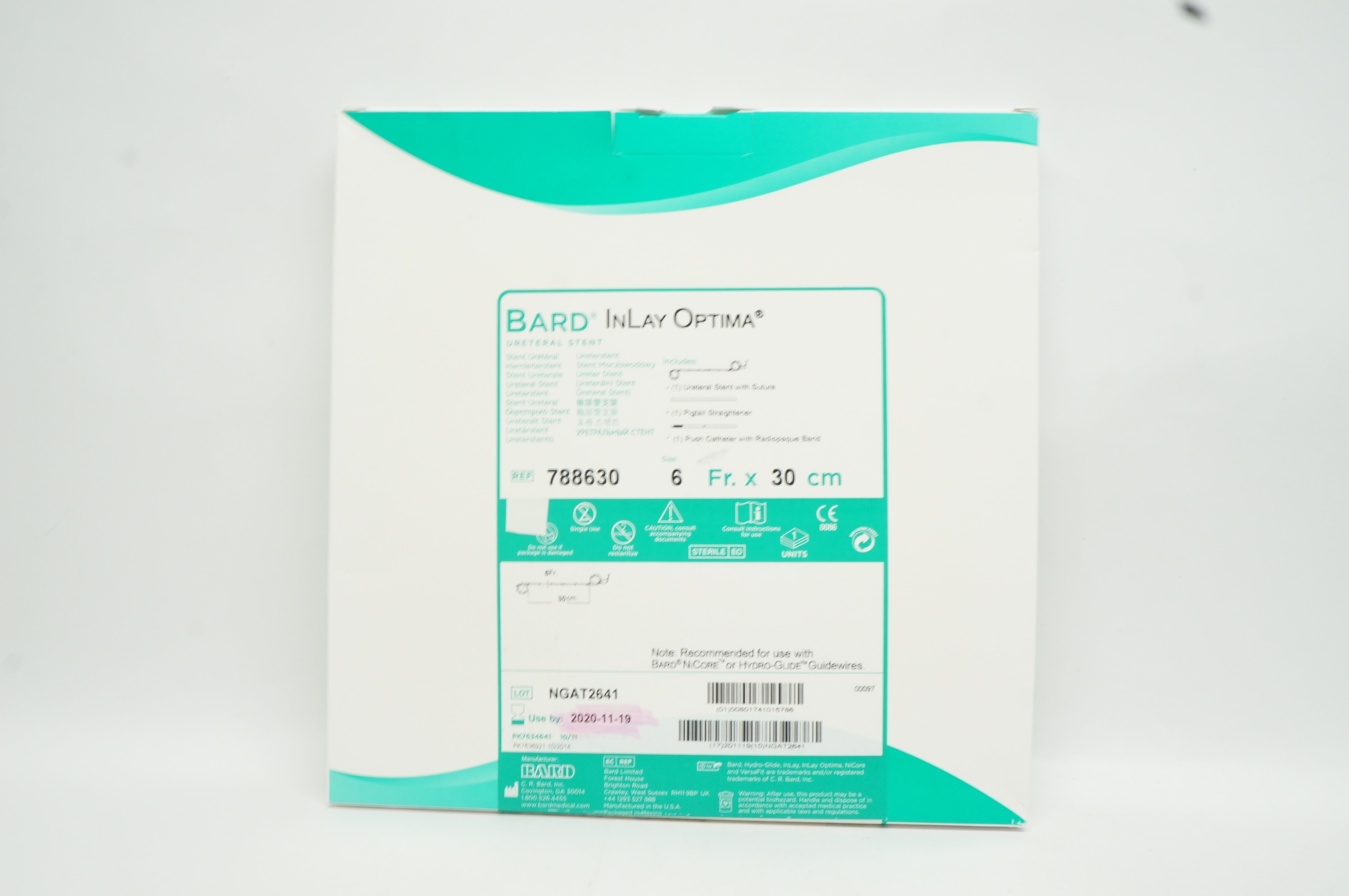 Bard 788630 InLay Optima Ureteral Stnt 6 Fr x 30cm (x)
