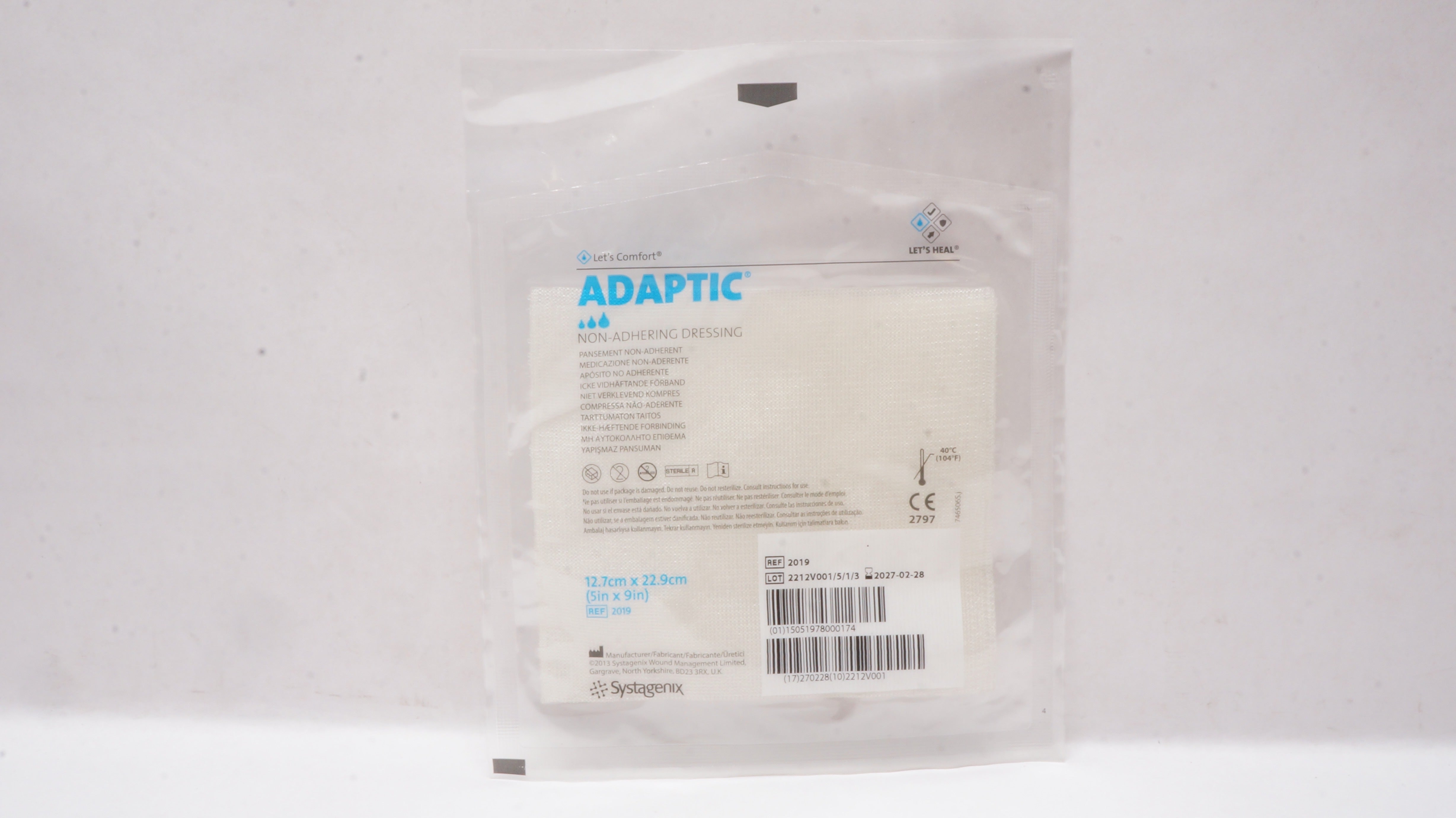Systagenix 2019 Adaptic NON-Adhering Dressing 5inch x 9inch