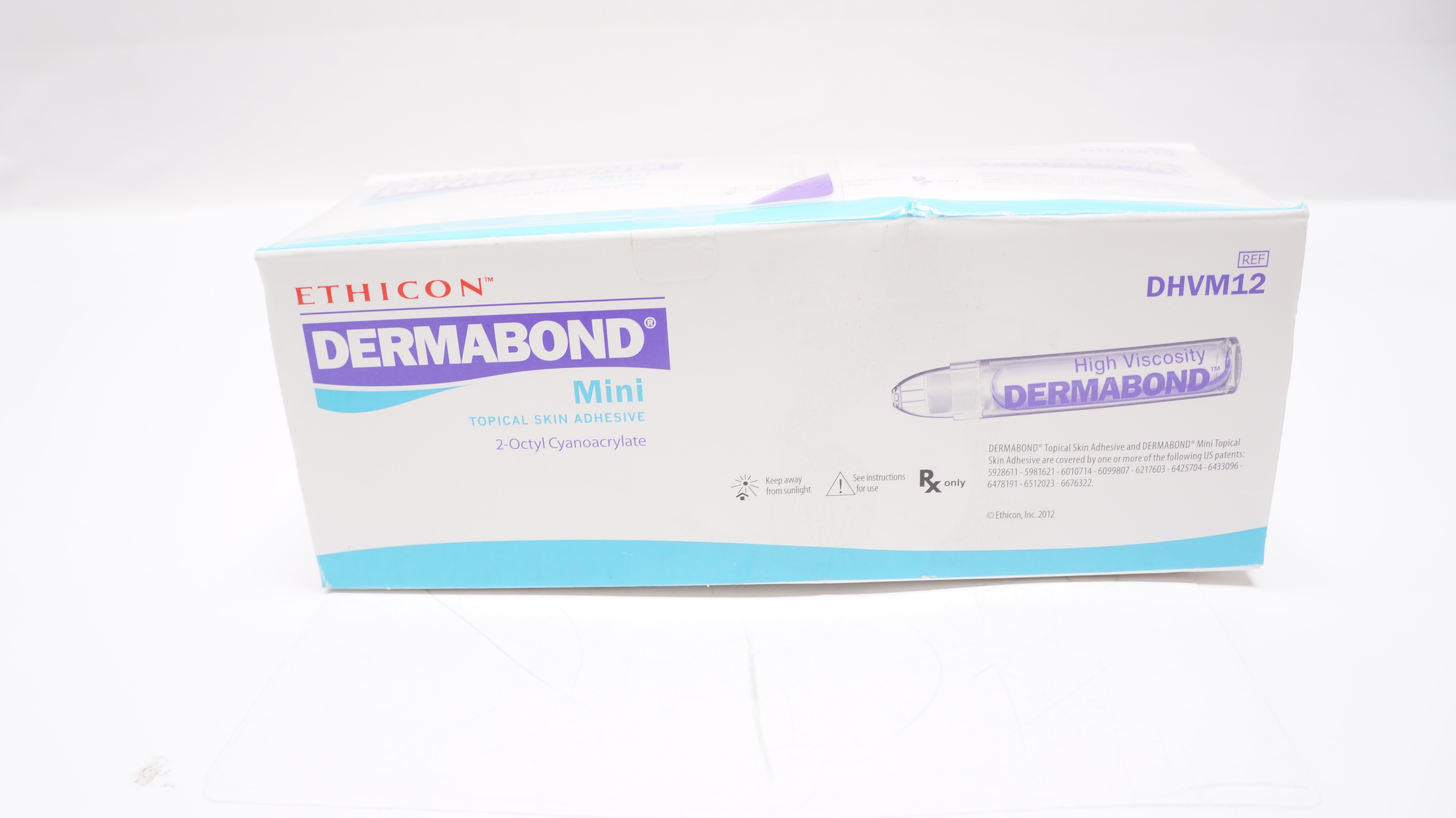 Ethicon DHVM12 Dermabond Mini Topical Skin Adhesive - Box of 12