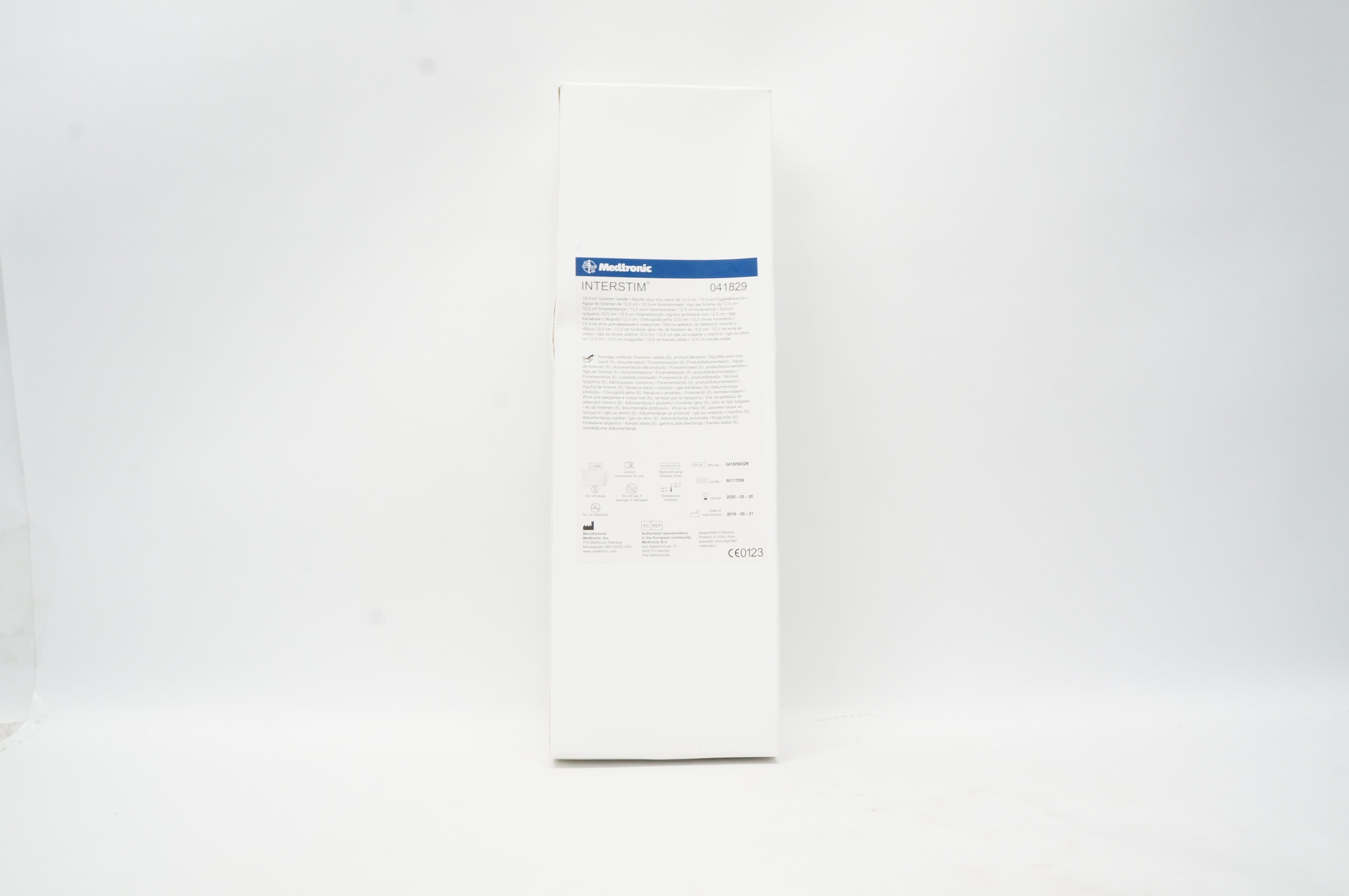 Medtronic 041829 Interstim Stainless Steel Foramen Ndle, 12.5cm (x) - Box of 6