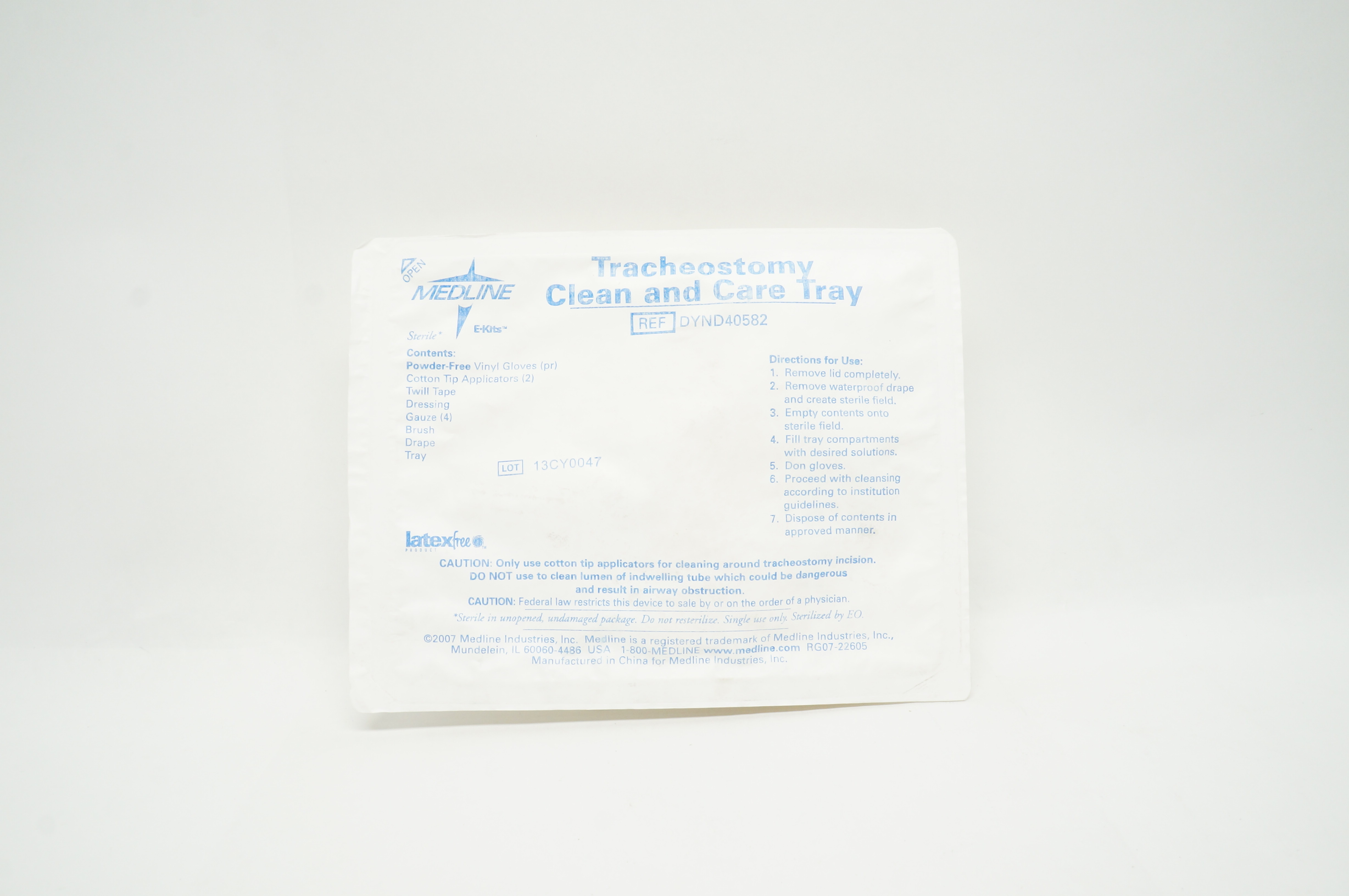 Medline DYND40582 Tracheostomy Clean and Care Tray