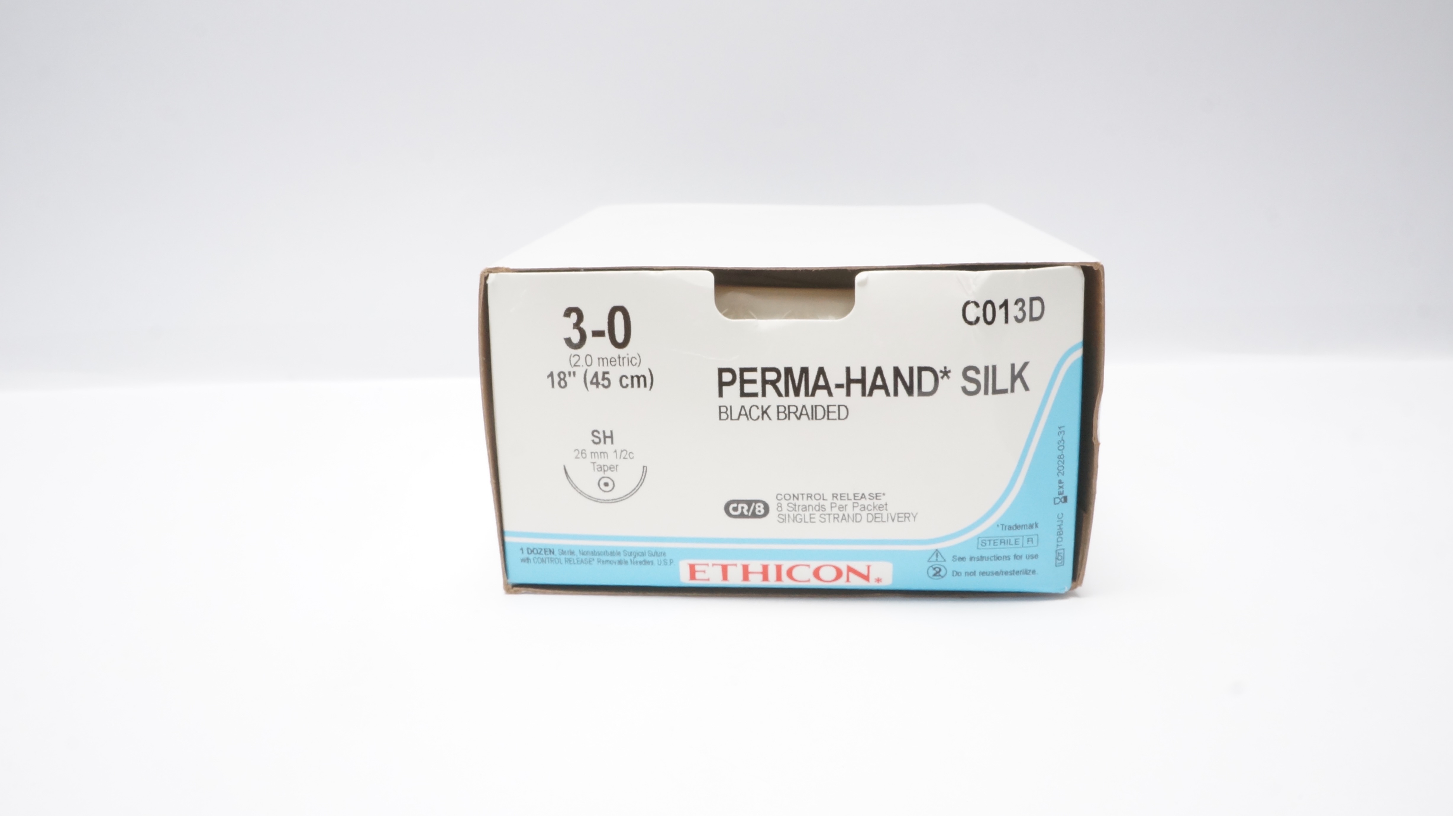Ethicon C013D 3-0 SILK SH 26mm 1/2c Taper 18inch - Box of 12