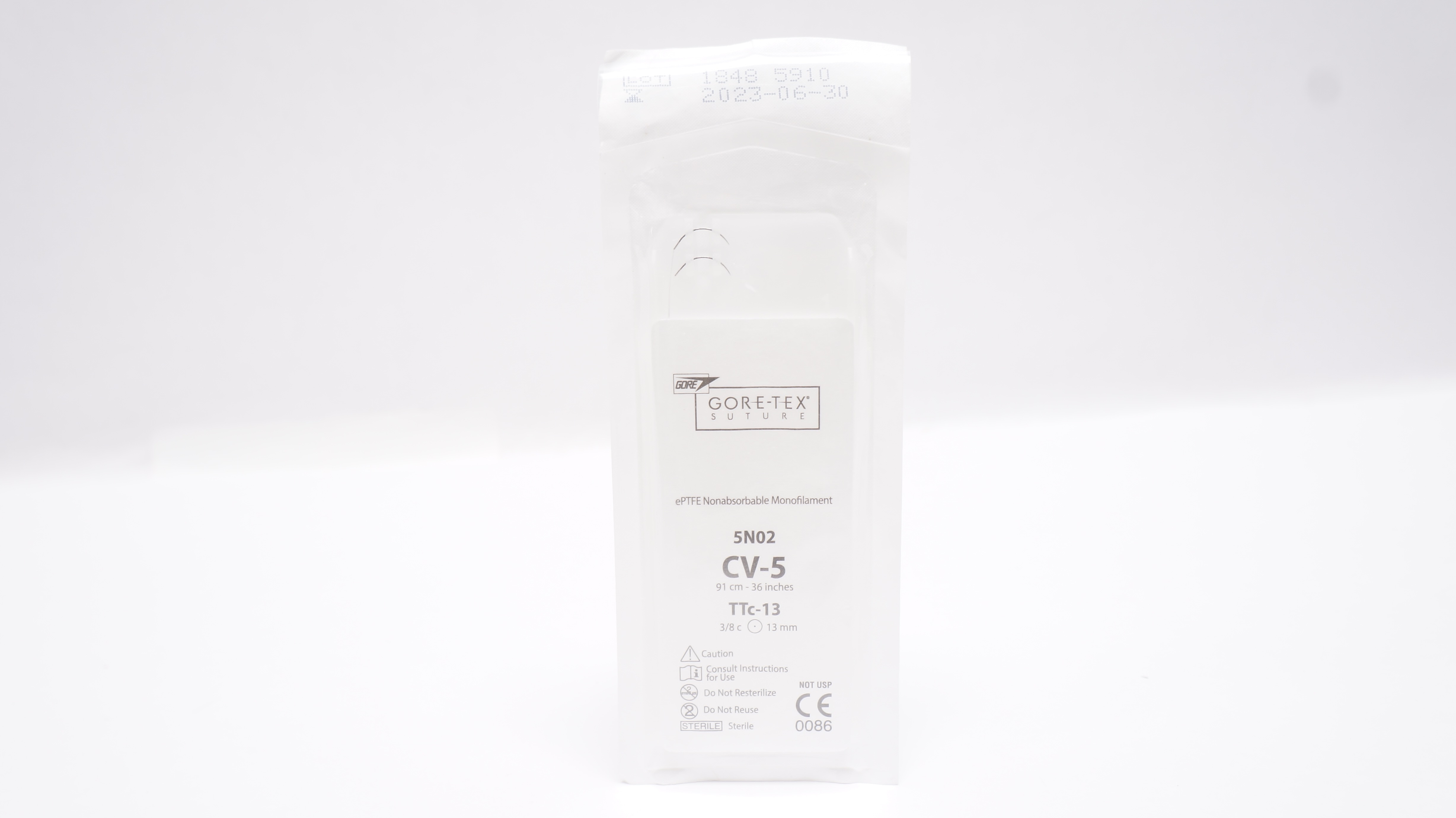 Gore 5N02 CV-5 Nonabsorbable Monofilament Stre TTc-13 3/8c 13mm 36 inch (x)