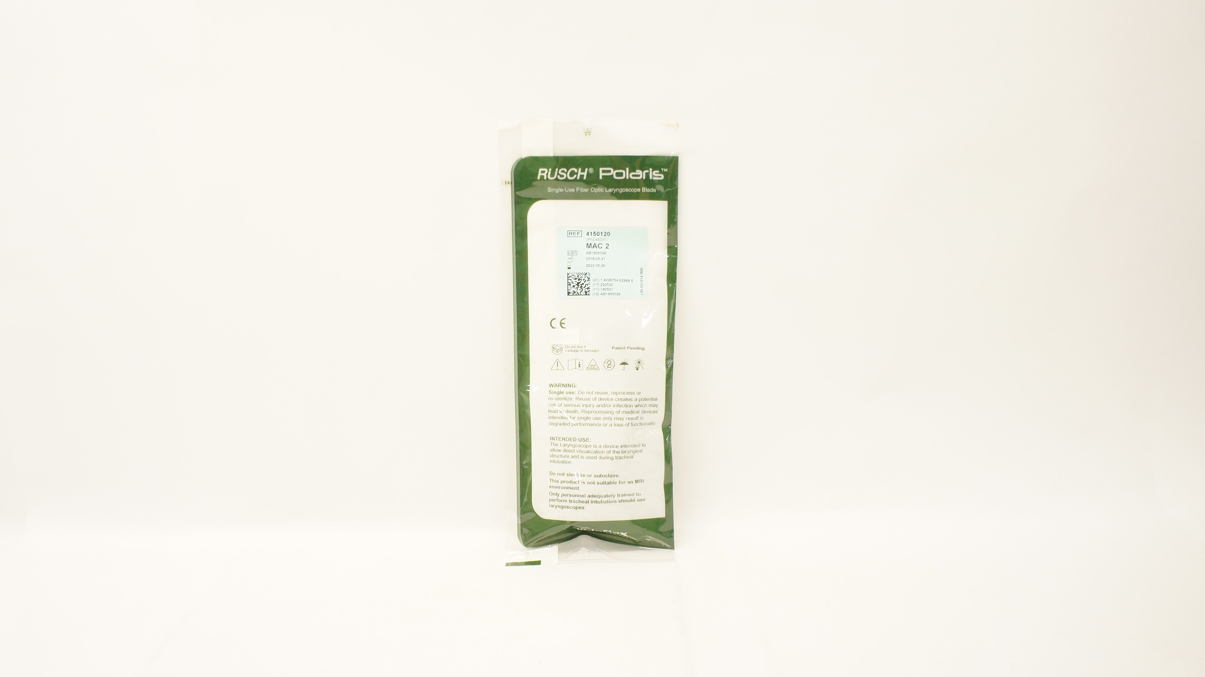 Teleflex 4150120 Rusch Polaris Fiber Optic Laryngoscope Blade MAC 2 (x)