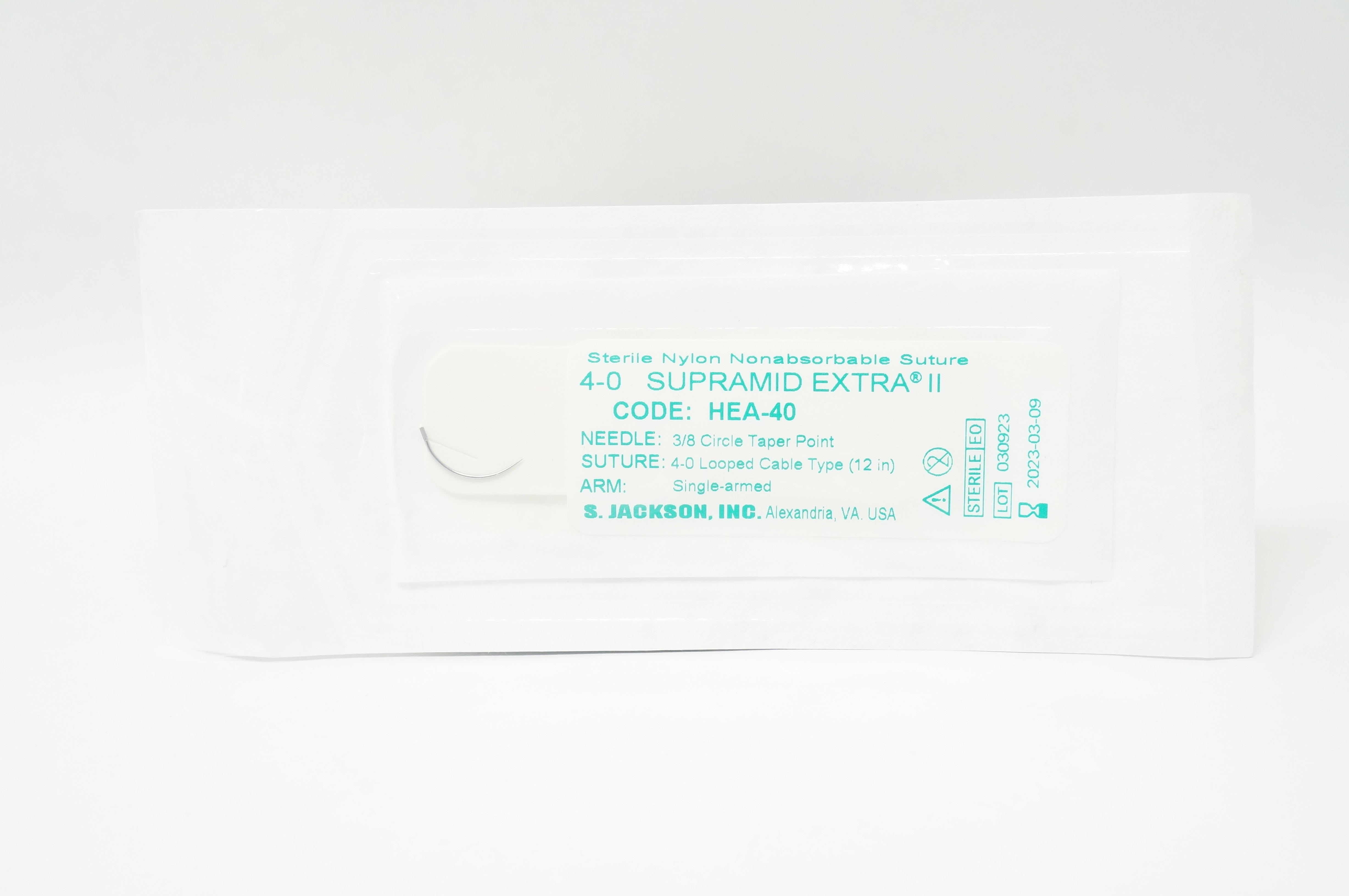 S. Jackson HEA-40 Nylon Stre 4-0 Supramid Extra II 3/8 x 12inch