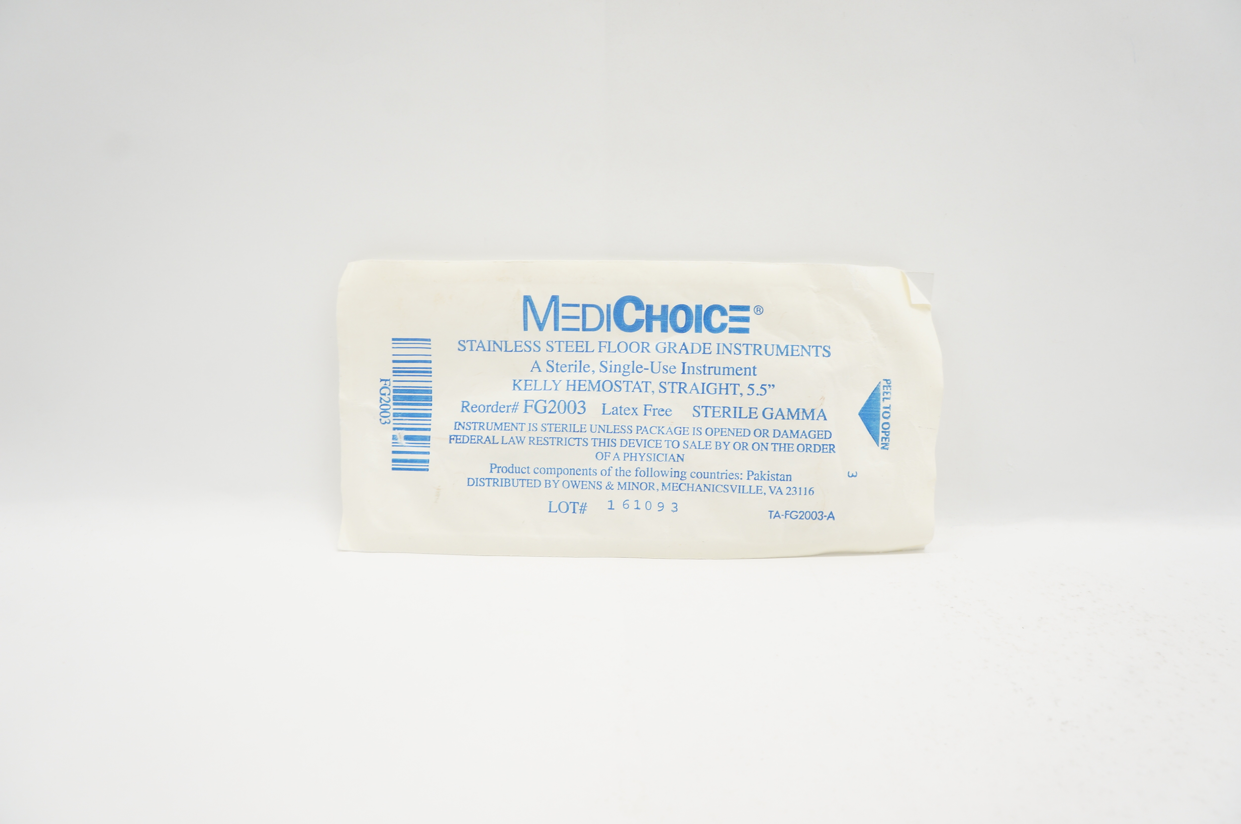 MediChoice FG2003 Straight Kelly Hemostat 5.5 inch