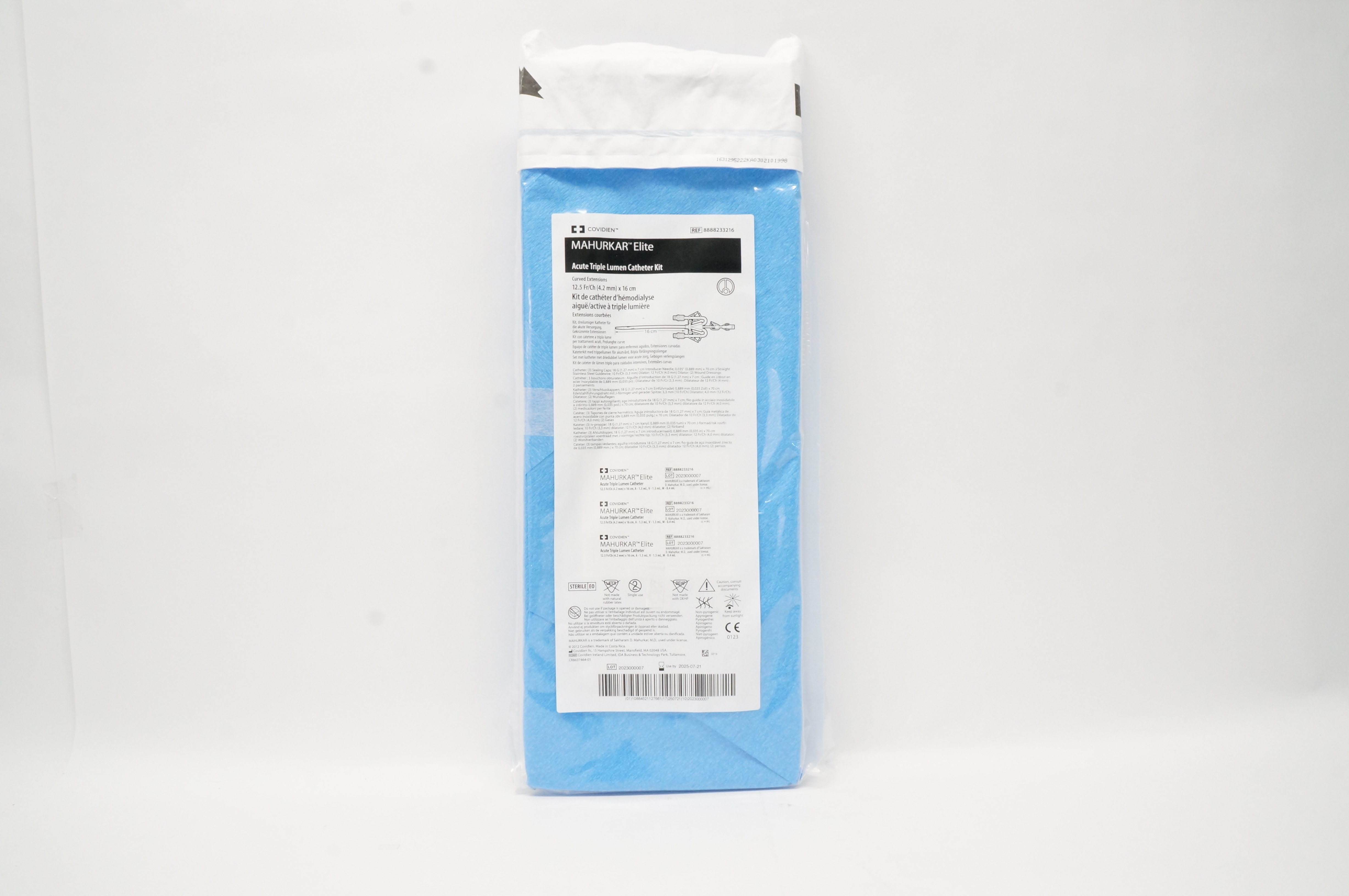 Covidien 8888233216 Mahurkar Elite Acute Triple Lumen Cath. Kit 12.5Fr/Ch x 16cm