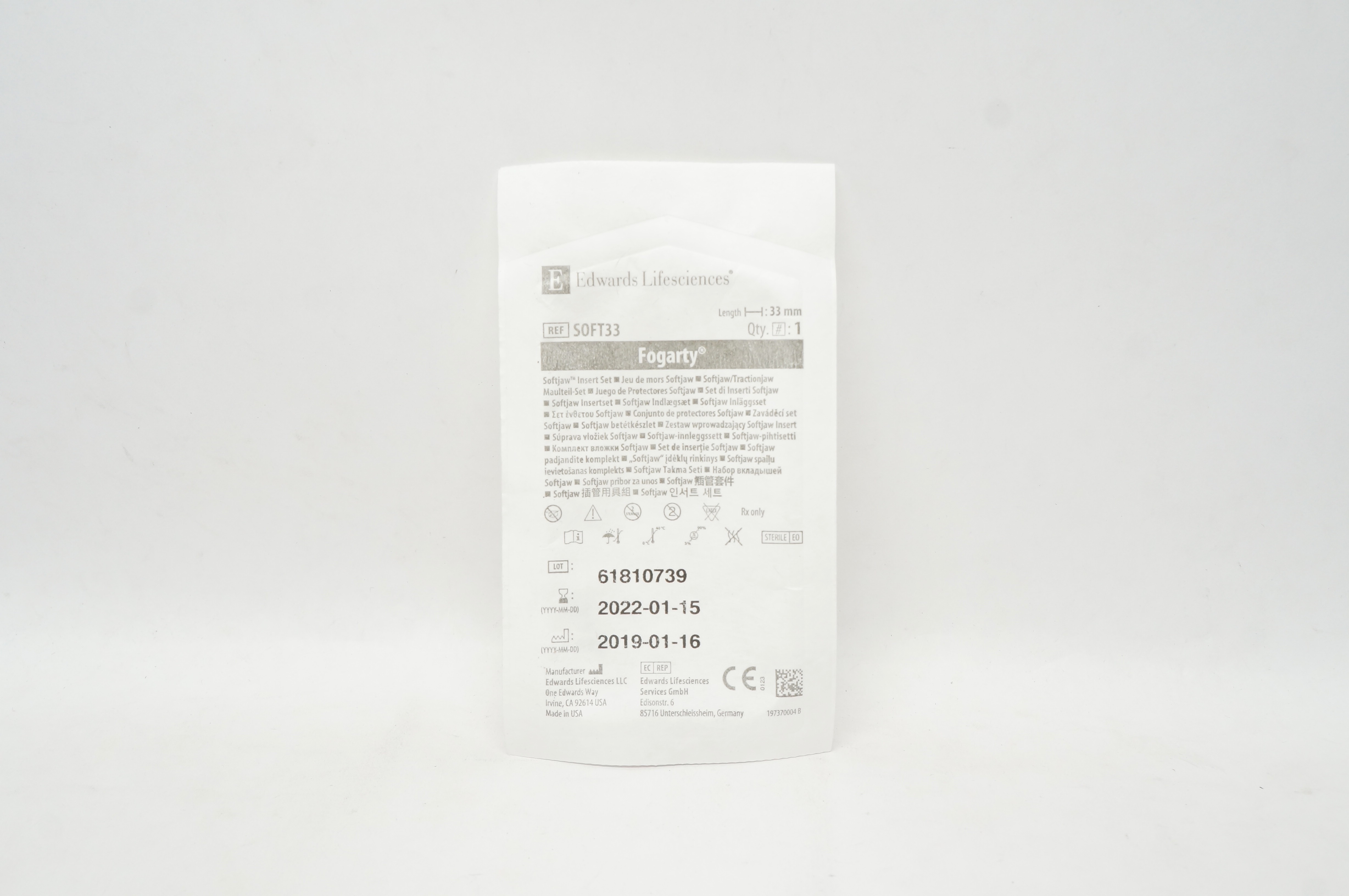 Edwards Lifesciences SOFT33 Fogarty Softjaw Insert Set 33mm (x)