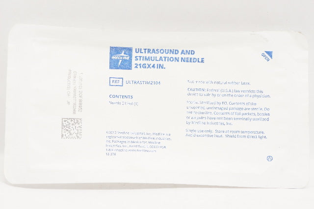 Medline ULTRASTIM2104 Ultrasound and Stimulation Needle 21G x 4inch