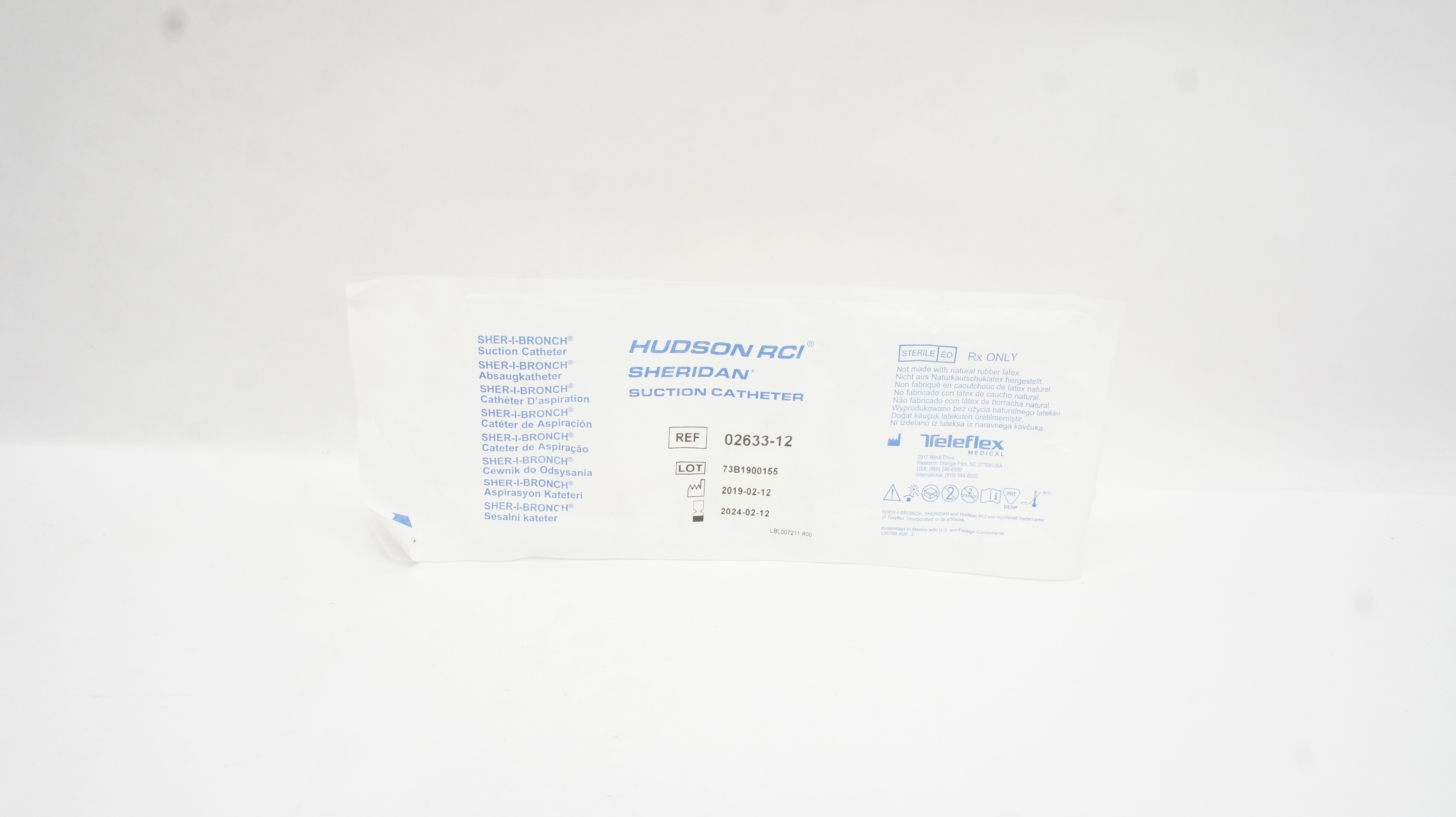 Teleflex 02633-12 Hudson RCI Sher-I-Bronch Suction Cath.