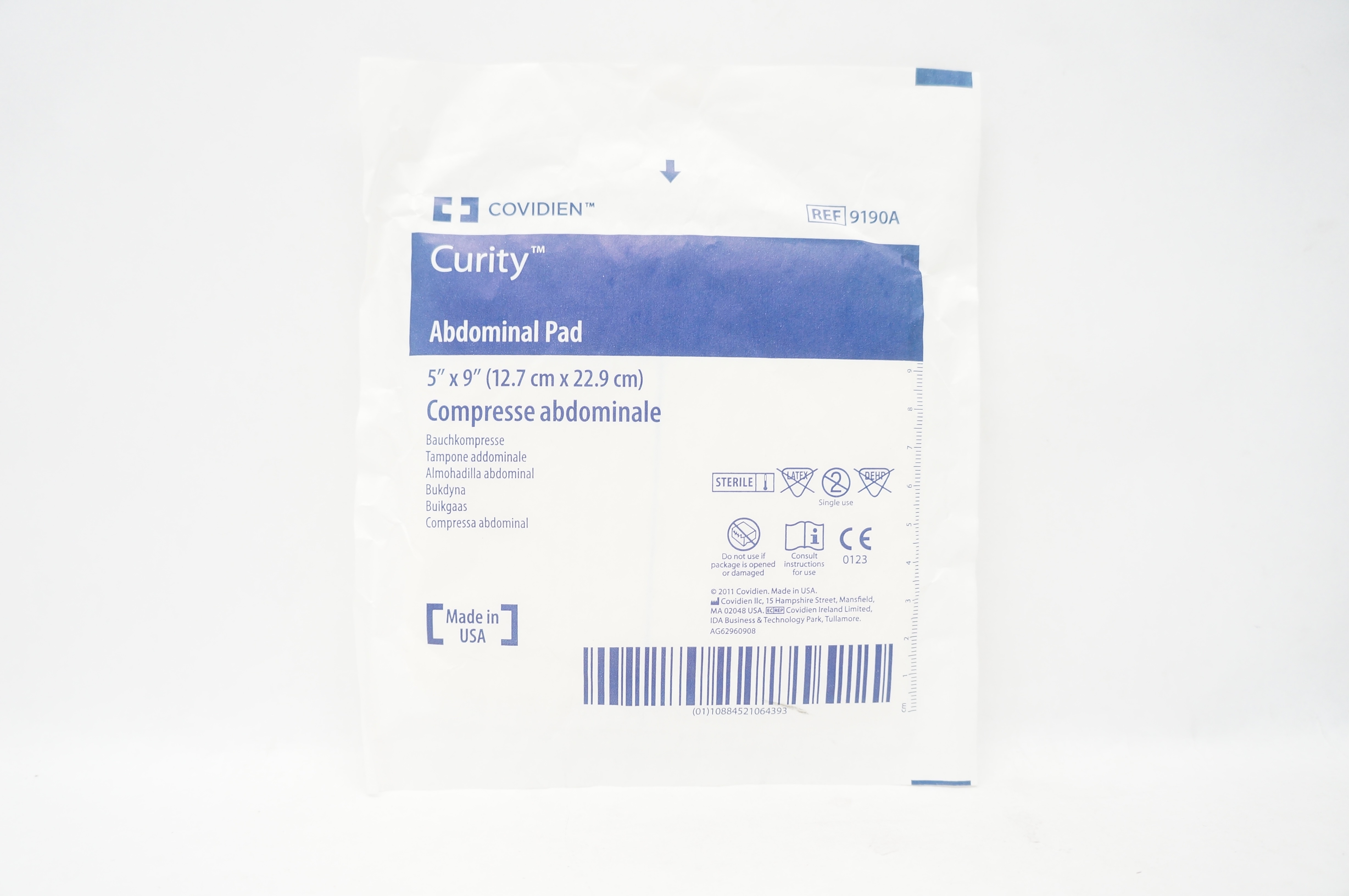 Covidien 9190A Curity Abdominal Pad 5Inch x 9Inch
