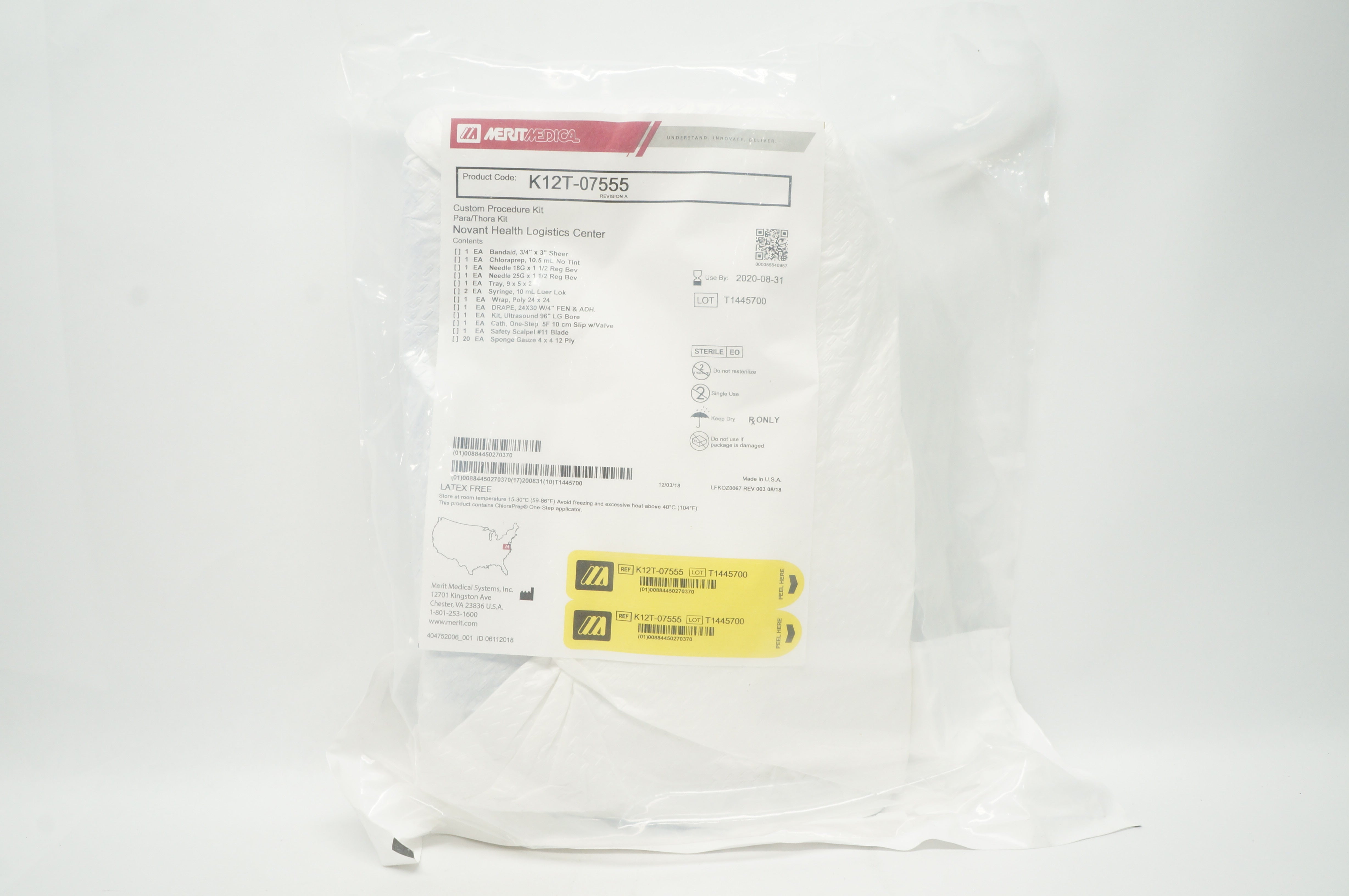 Merit Medical K12T-07555 Custom Procedure Kit (x)