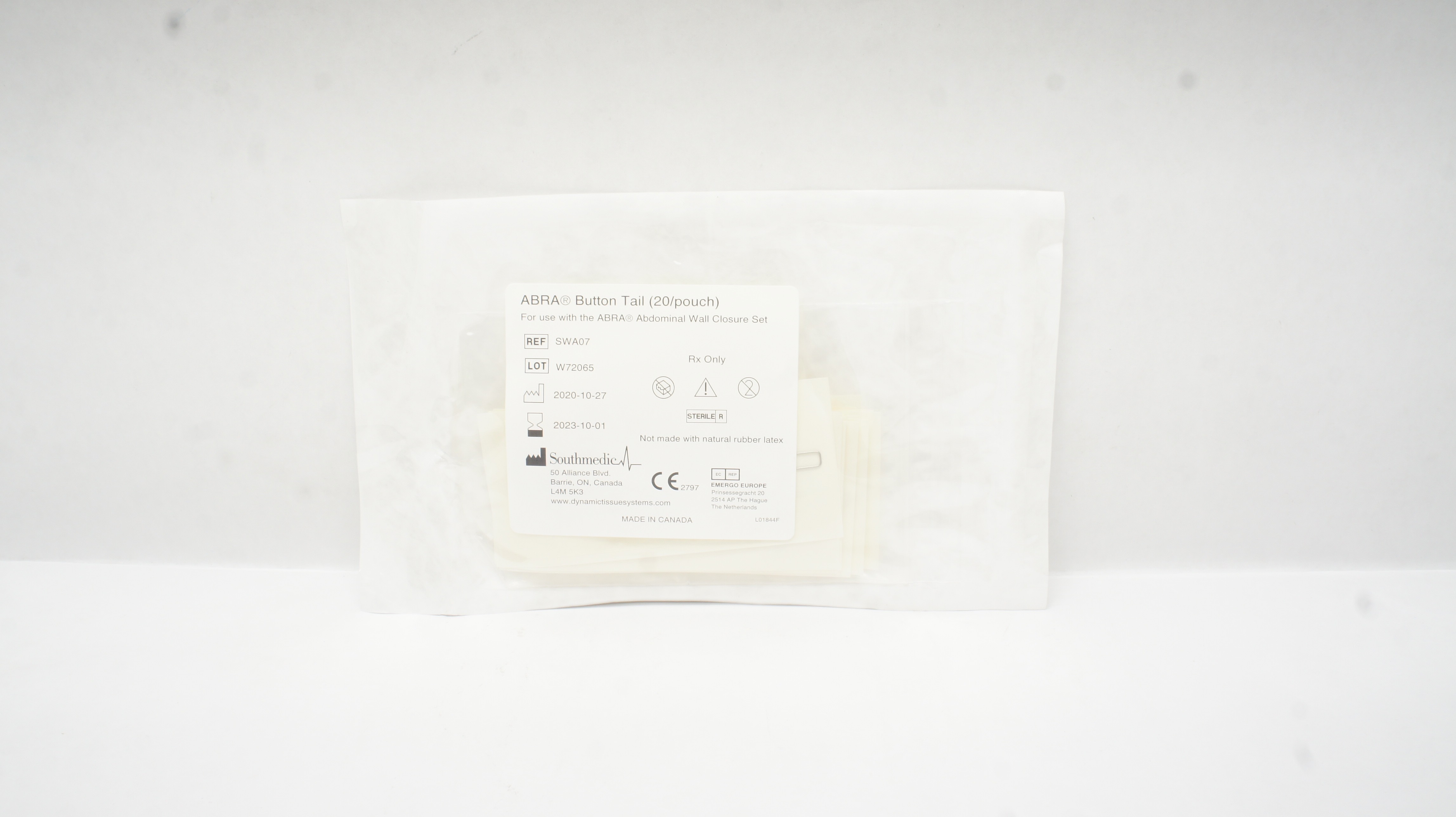 Southmedical SWA07 ABRA Button Tail - Pack of 20 Pouch (x)