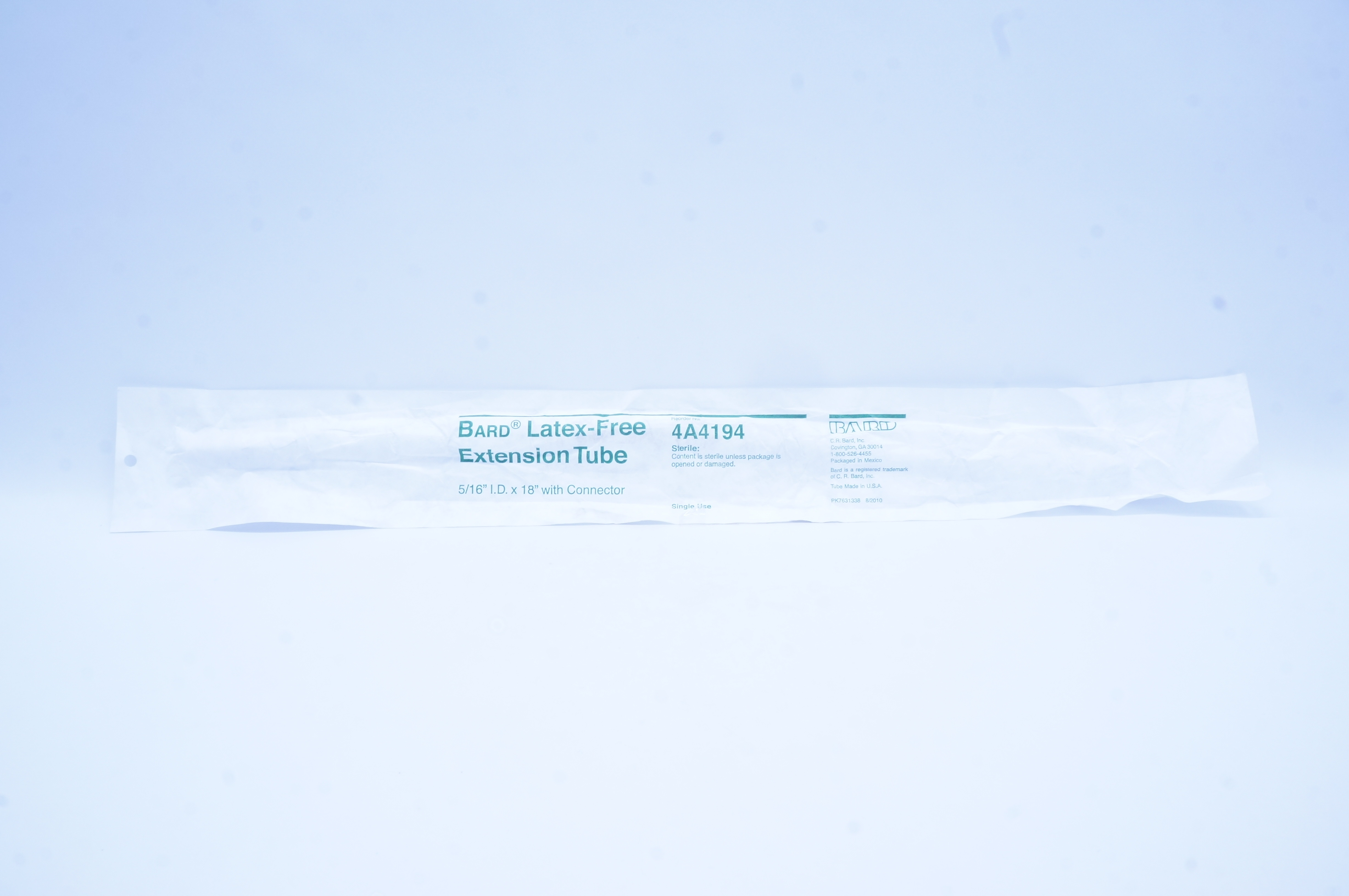 Bard 4A4194 Latex-Free Extension Tube 5/16 inch ID x 18 inch With Connector (x)