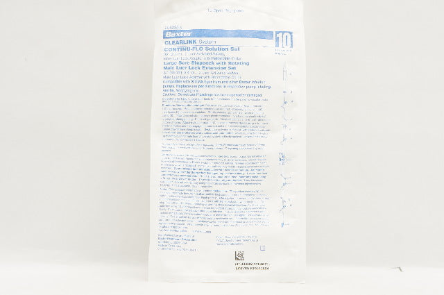 Baxter 2C6255s Clearlink System Continu-Flo Solution Set 88inch, 10 drops