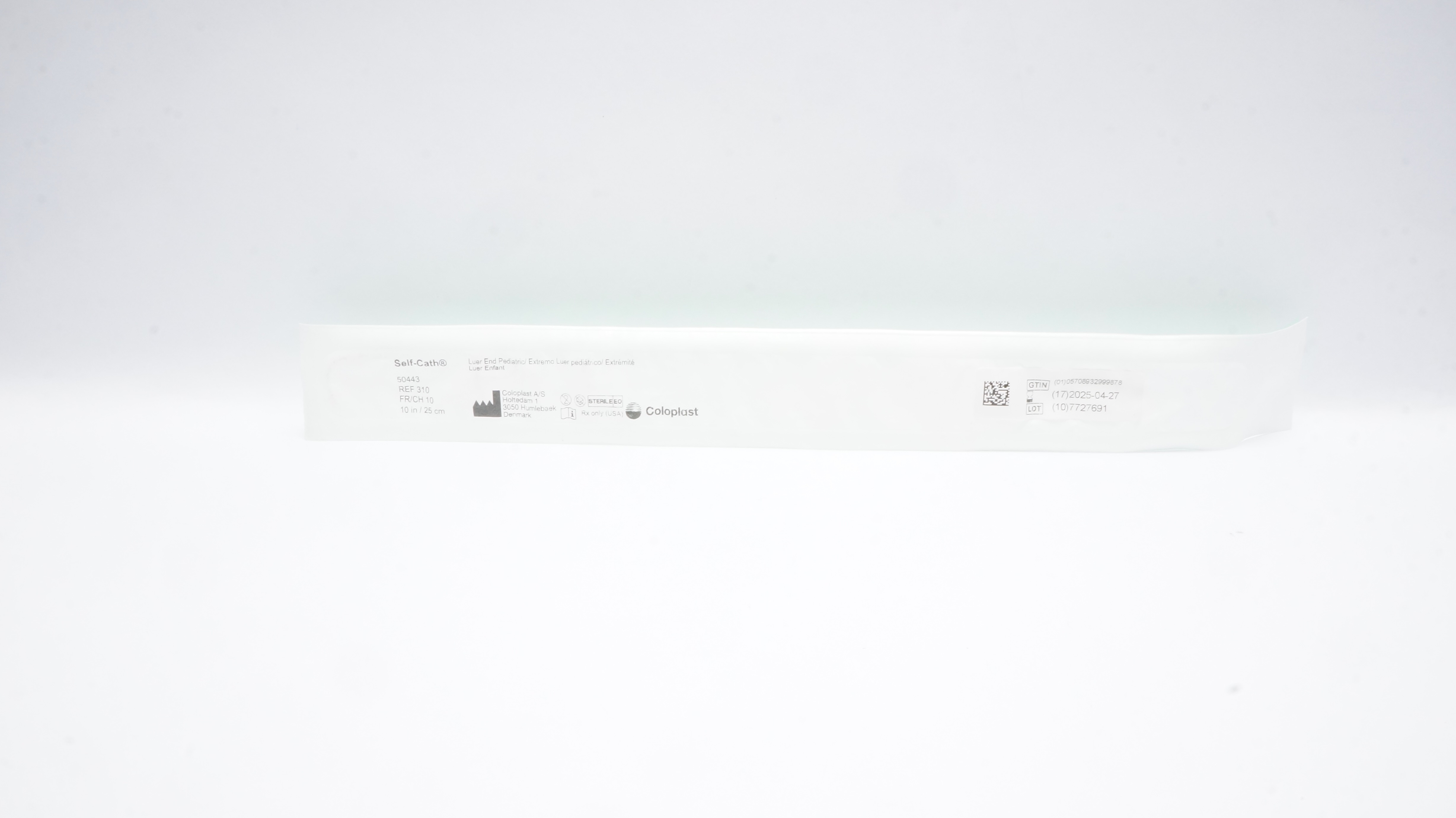 Coloplast 50443/310 Self-Cath Sterile Pediatric Cath. 10Ch/Fr x 10inch