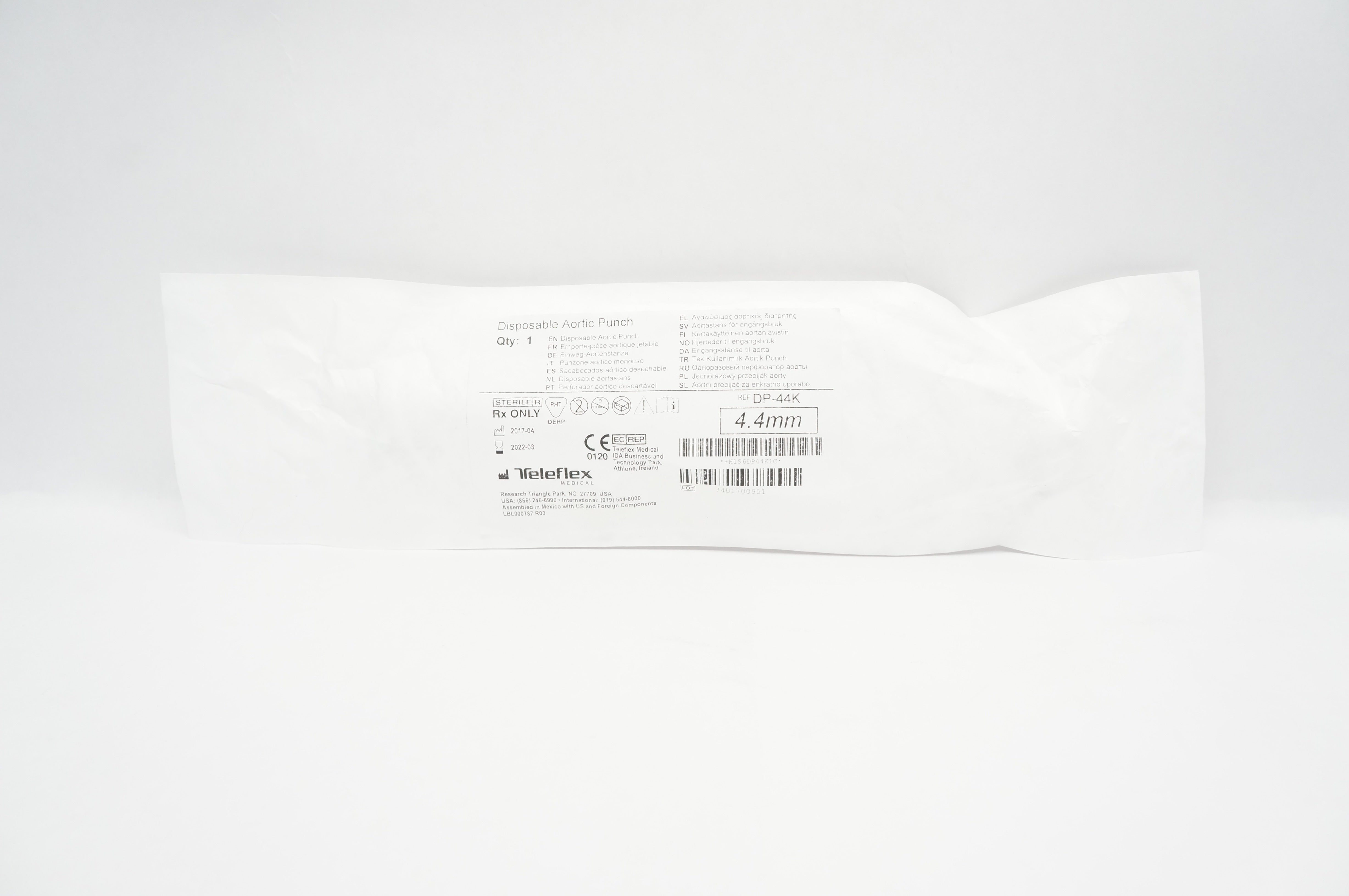 Teleflex MDP-44K Disposable Aortic Punch 4.4mm (x)
