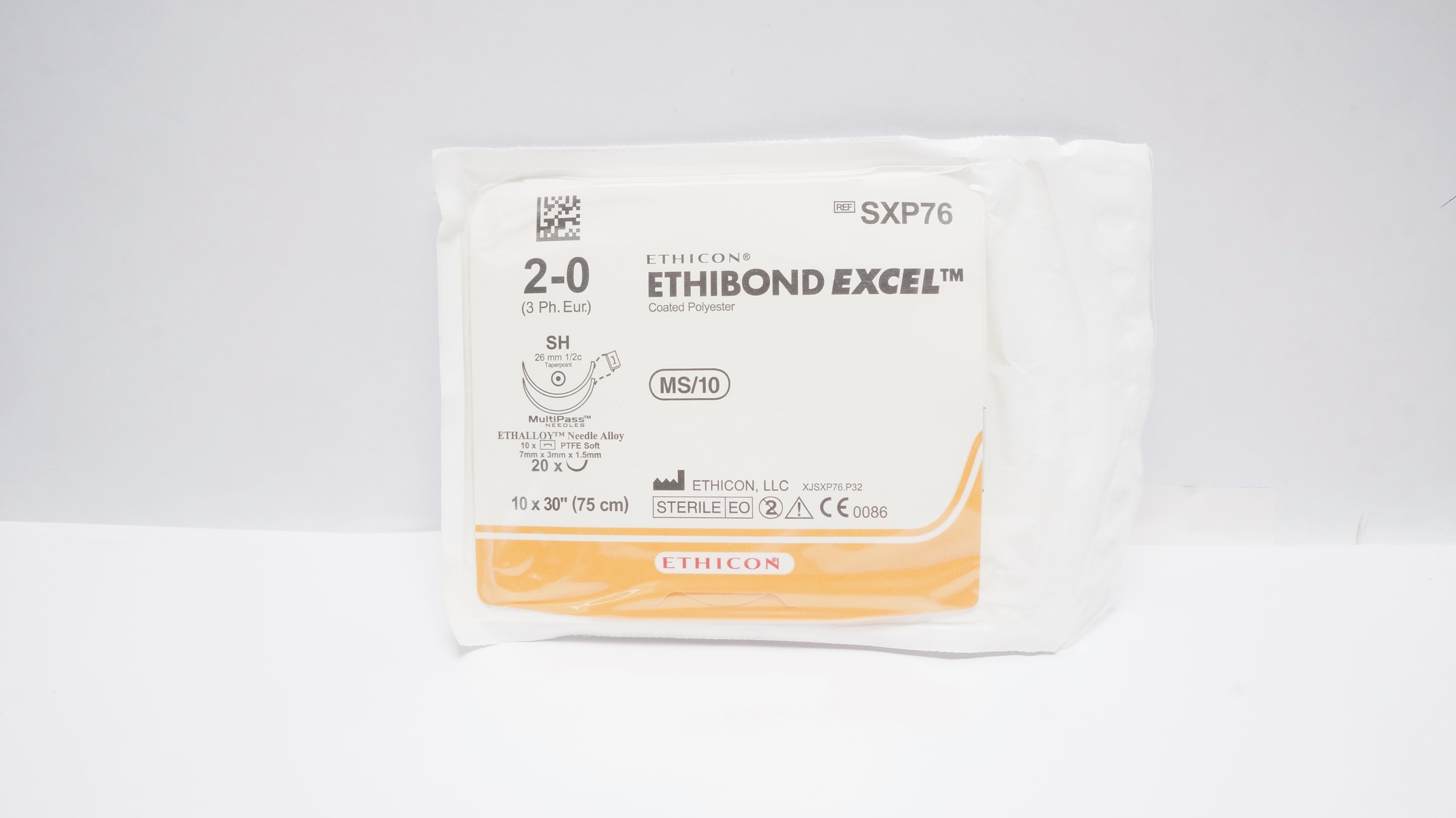 Ethicon SXP76 2-0 Ethibond Excel Stre SH 26mm 1/2c Taperpoint 10 x 30inch (x)