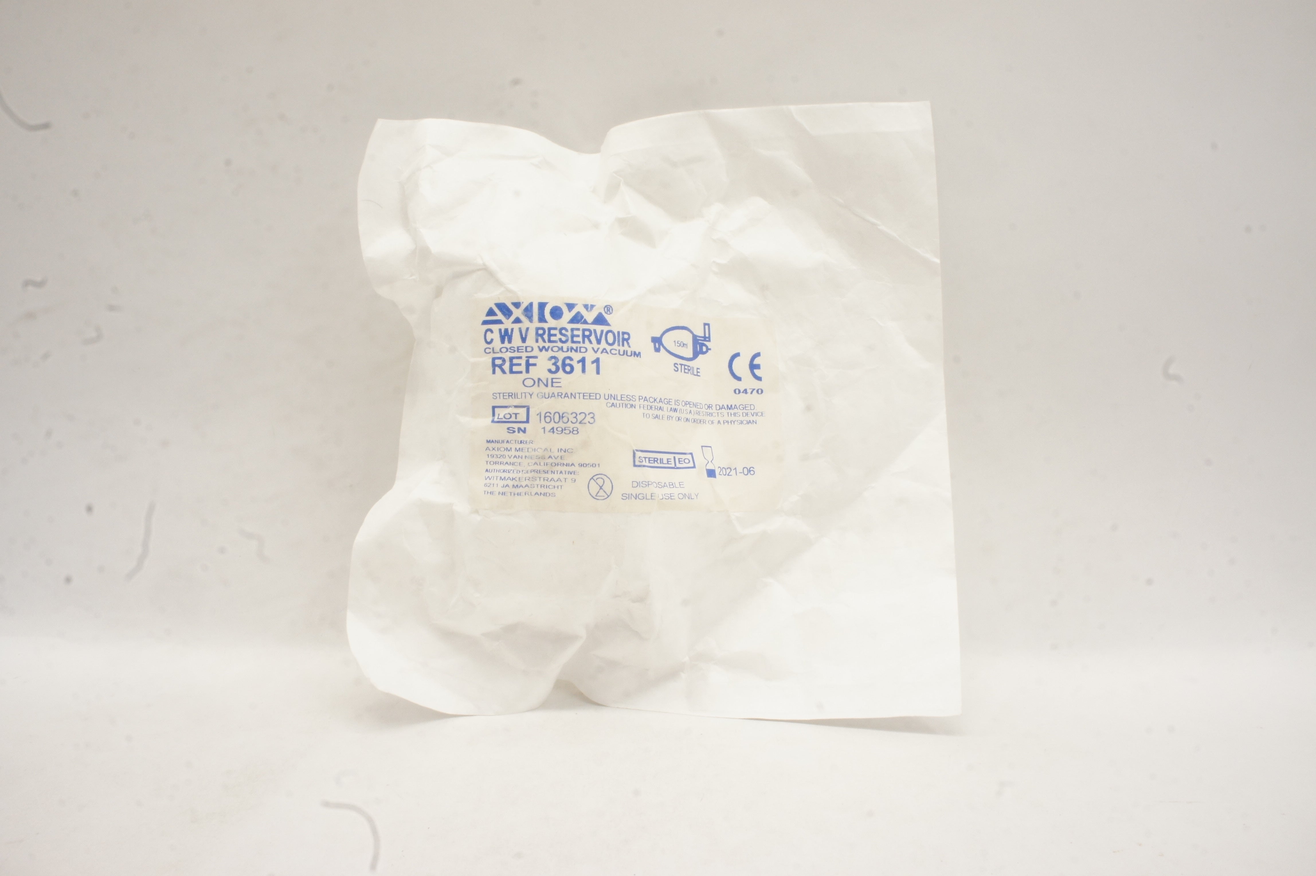 Axiom Medical 3611 CWV Reservoir Closed Wound Vacuum (x)