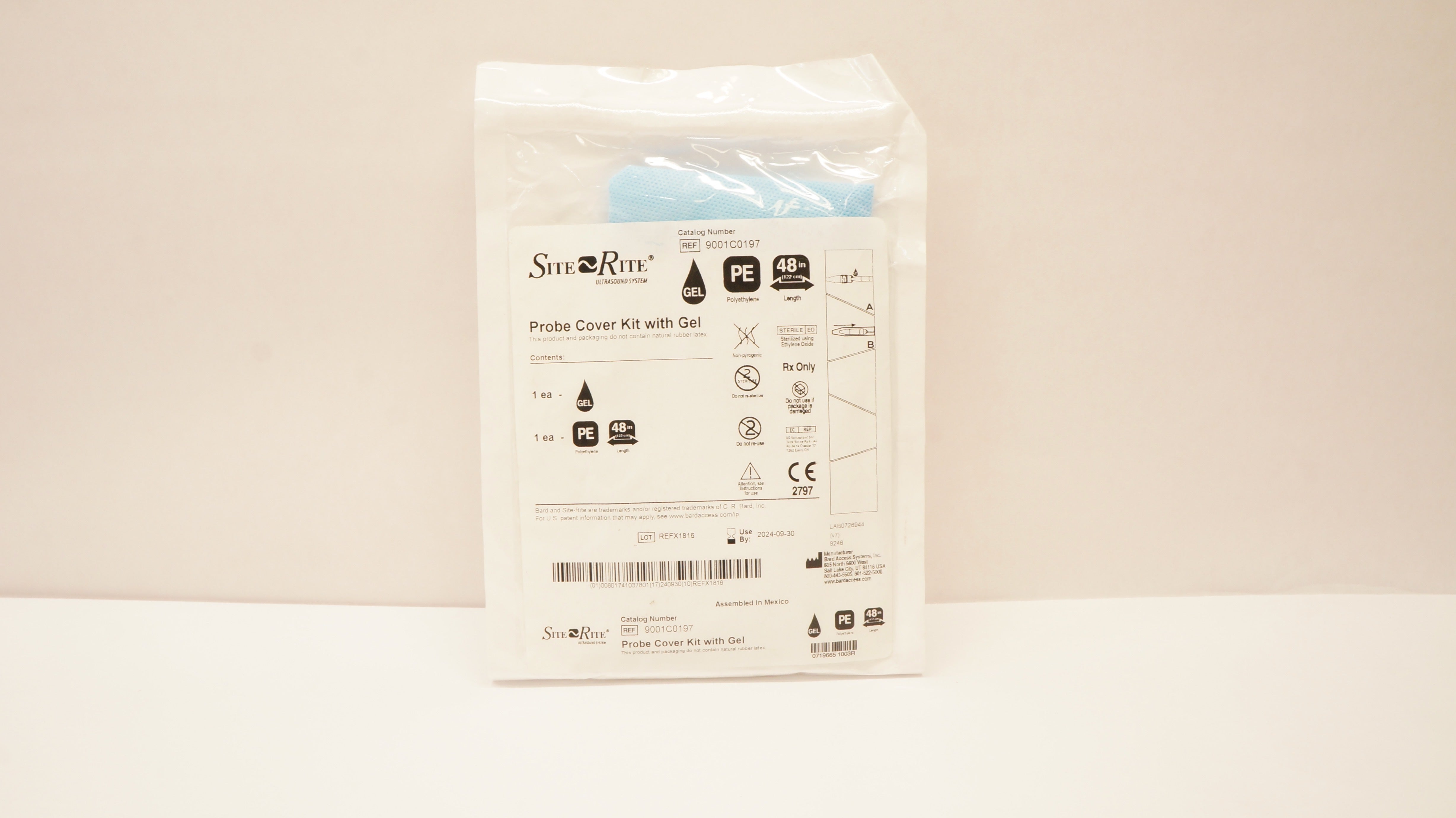 Bard 9001C0197 Site-Rite Probe Cover Kit with Gel 48inch Length