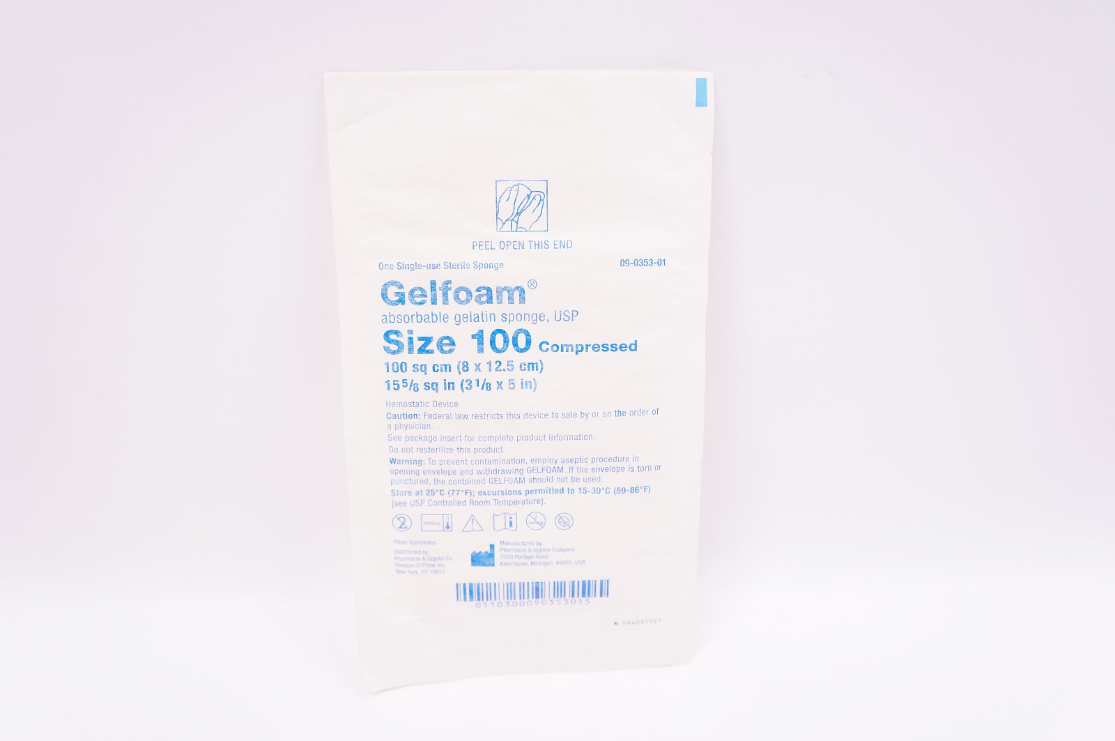 Pharmacia & Upjohn 09035301 Gelfoam Absorbable Gelatin Sponge, Size 100