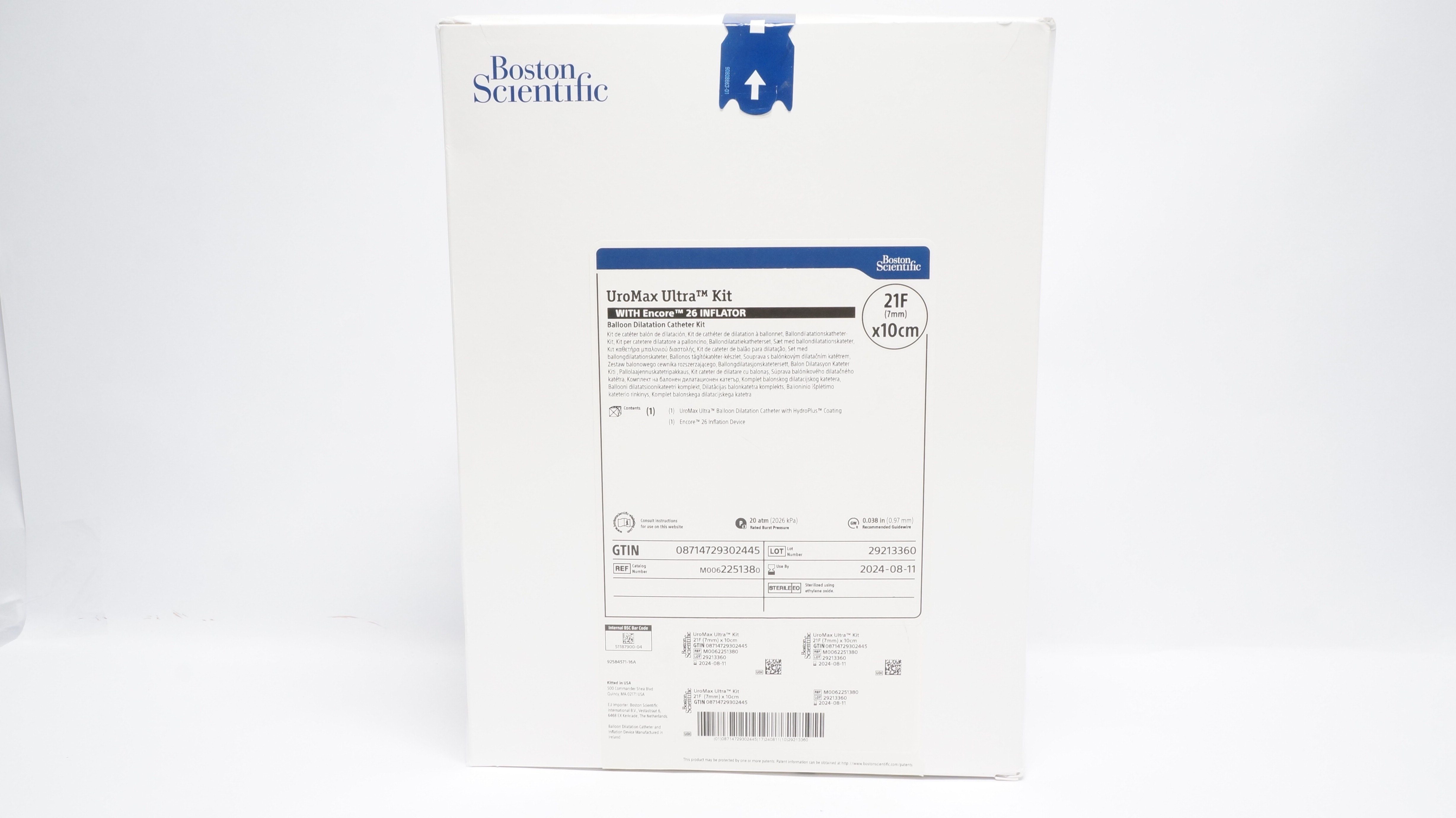 Boston Scientific 225138 UroMax Ultra Kit Balloon Dilation Cath. Kit 21Fx10cm(x)