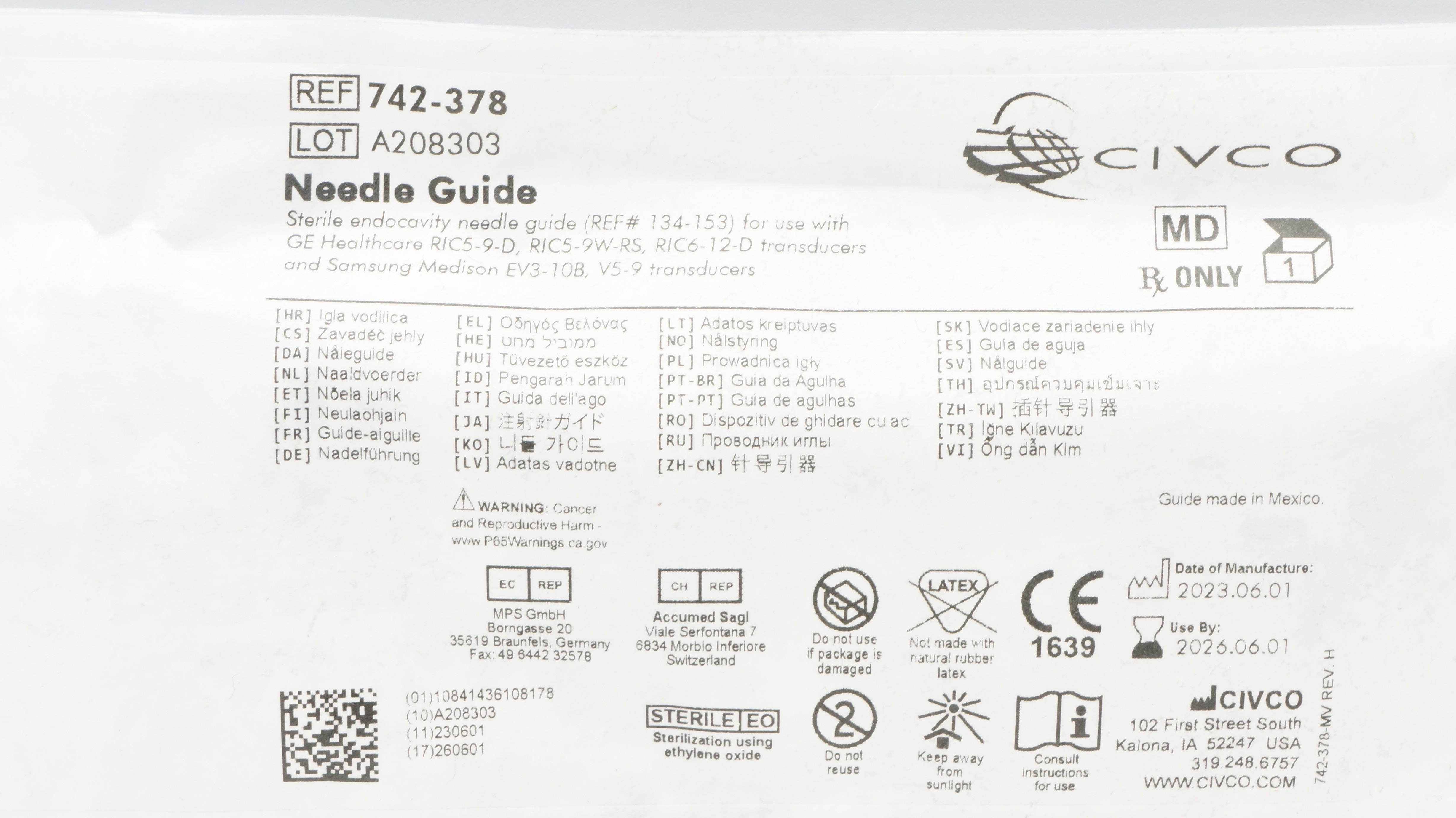 Civco 742378 Ndle Guide
