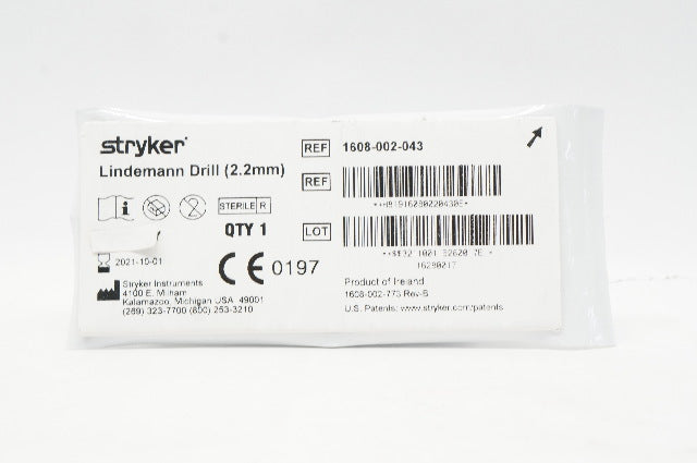 Stryker 1608-002-043 Lindemann Drill 2.2mm