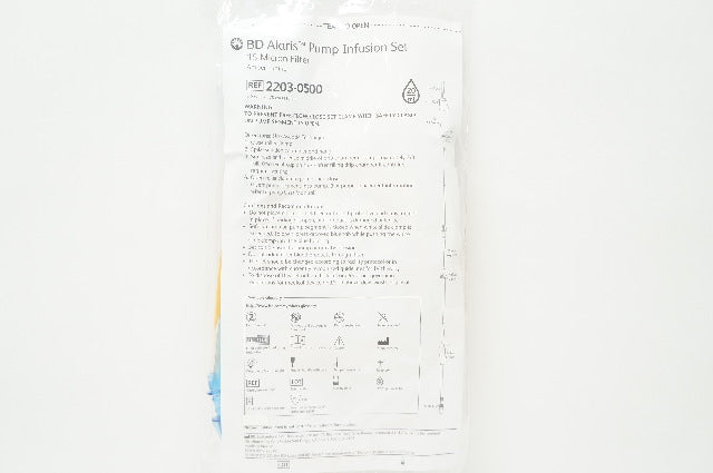 BD 2203-0500 Alaris Pump Infusion Set 15 Micron Filter 20ml drops