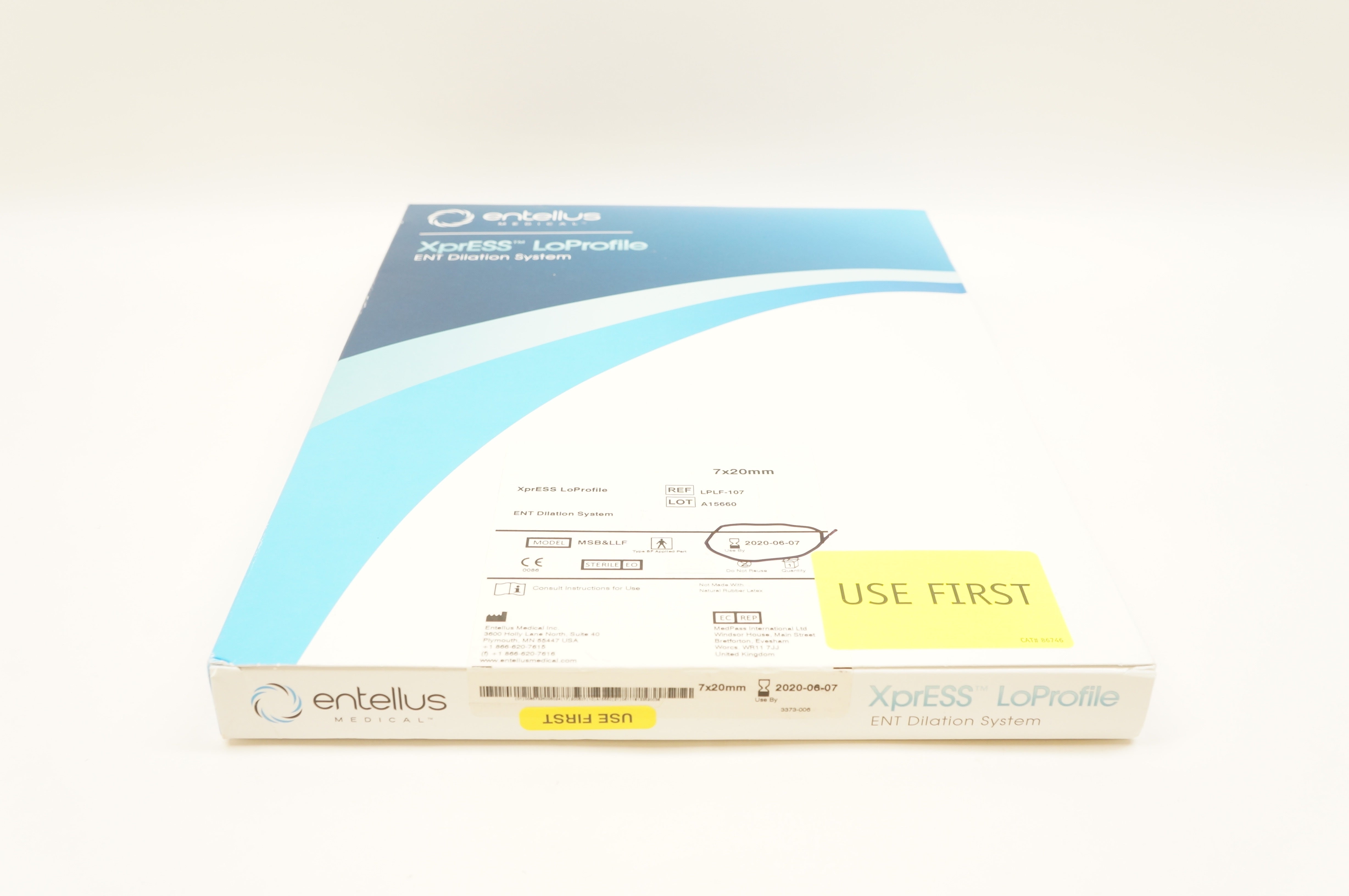 Entellus LPLF-107 XprESS LoProfile ENT Dilation System 7x20mm (x)