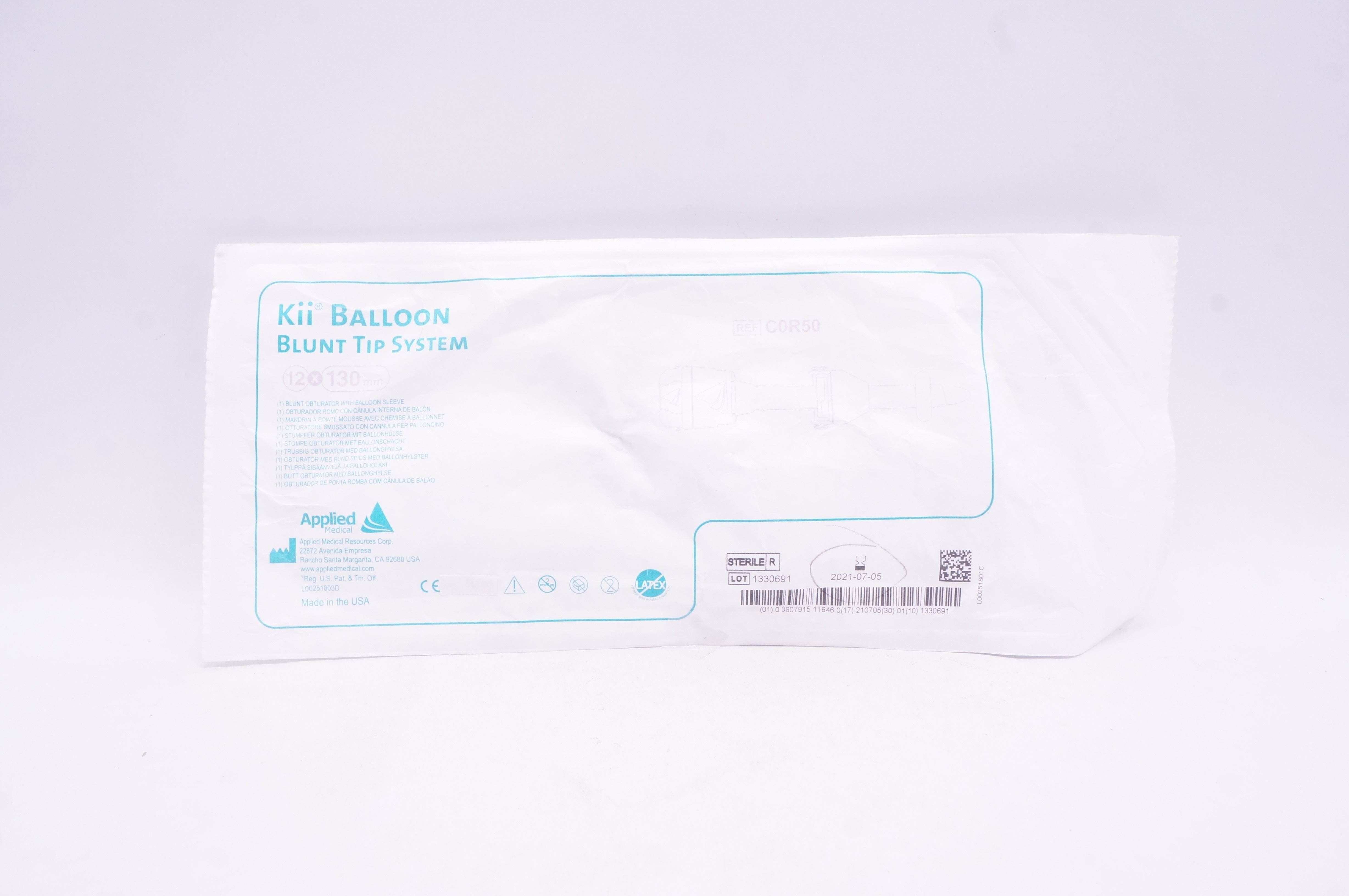 Applied Medical C0R50 Kii Balloon Blunt Tip System 12 x 130mm
