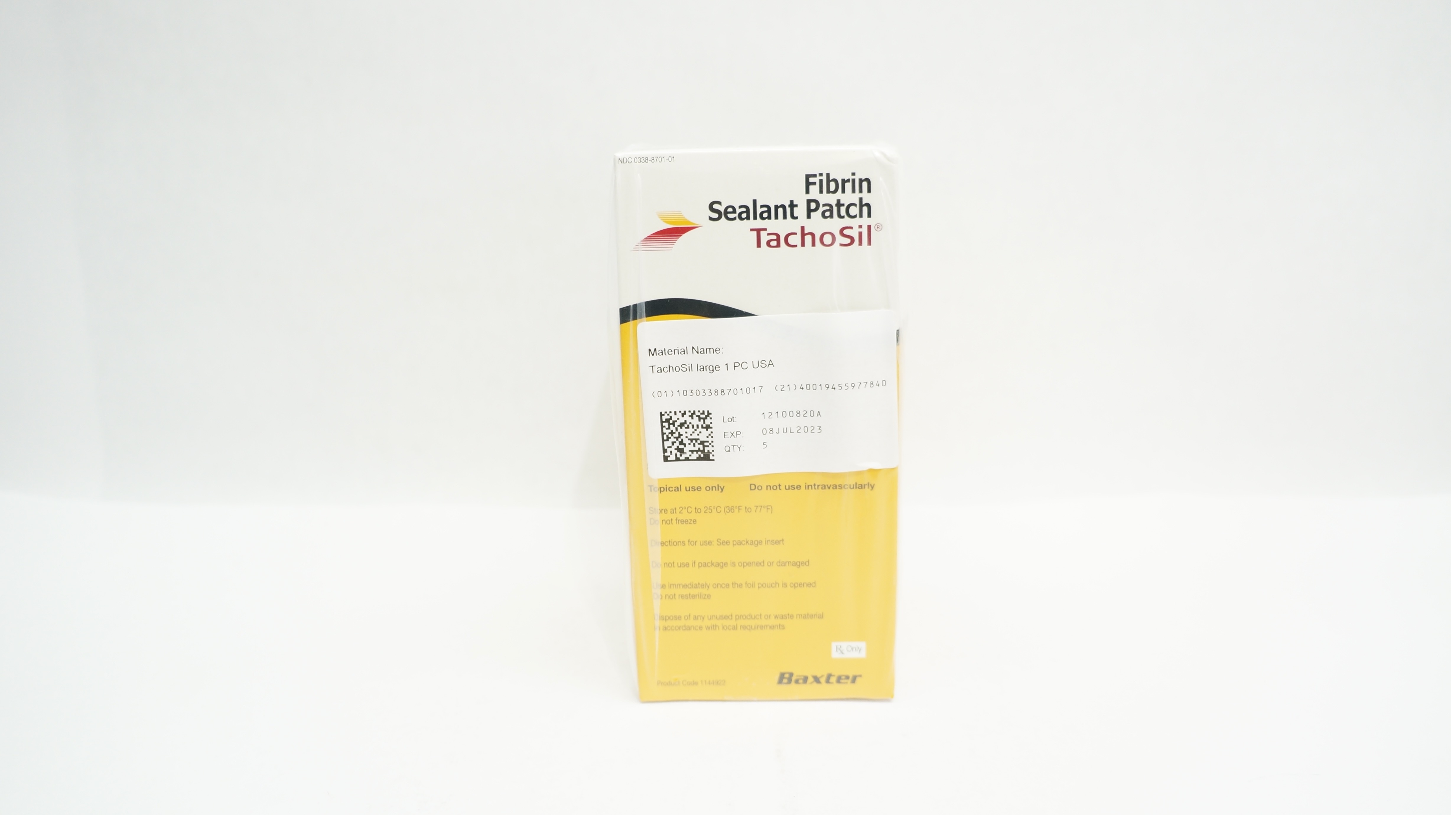 Baxter 1144922 Fibrin Sealant Patch TachoSil 3.7inch x 1.9