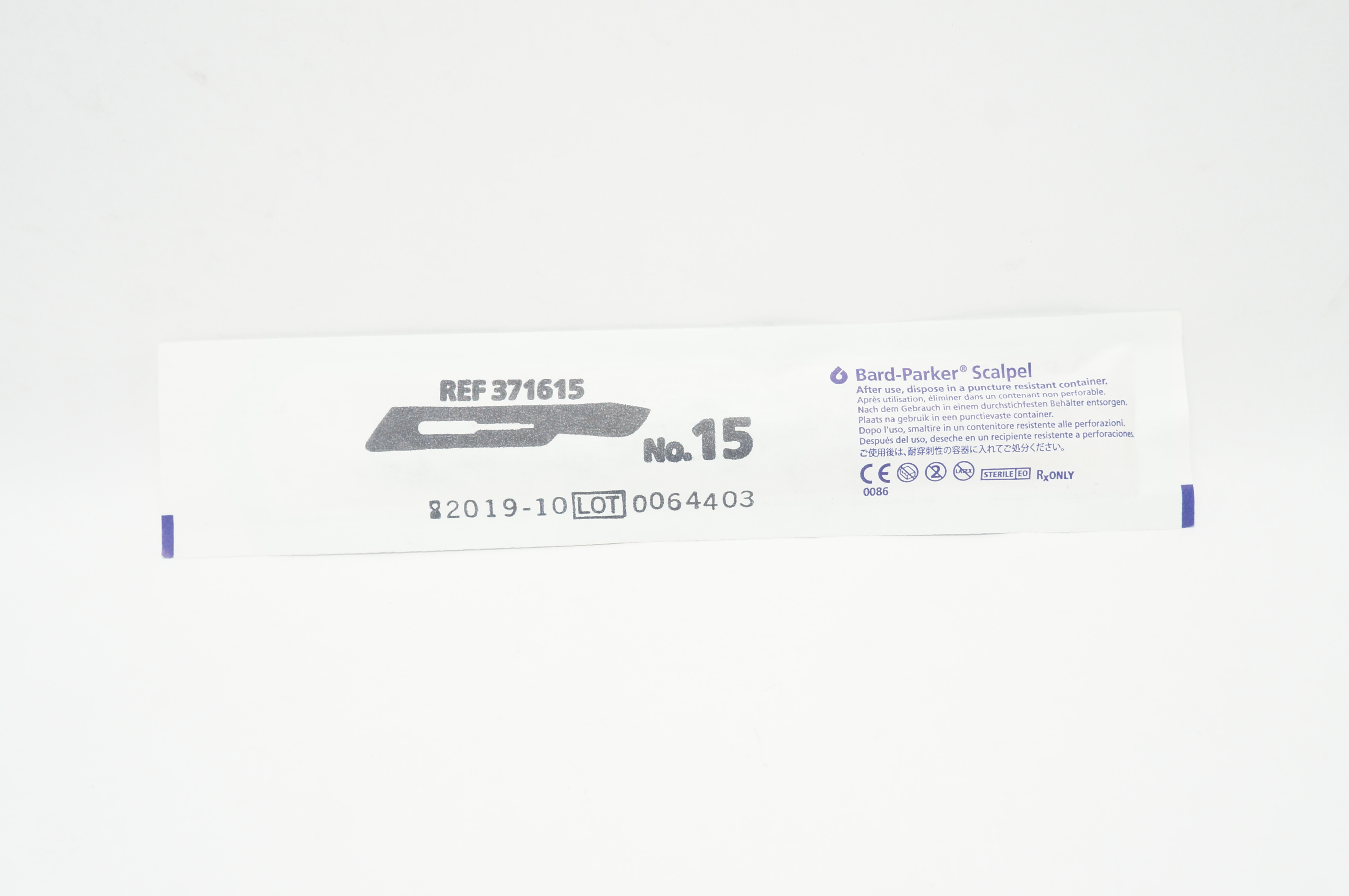 Aspen 371615 Bard-Parker Scalpel Stainless Steel Surgical Blade N15 (x)