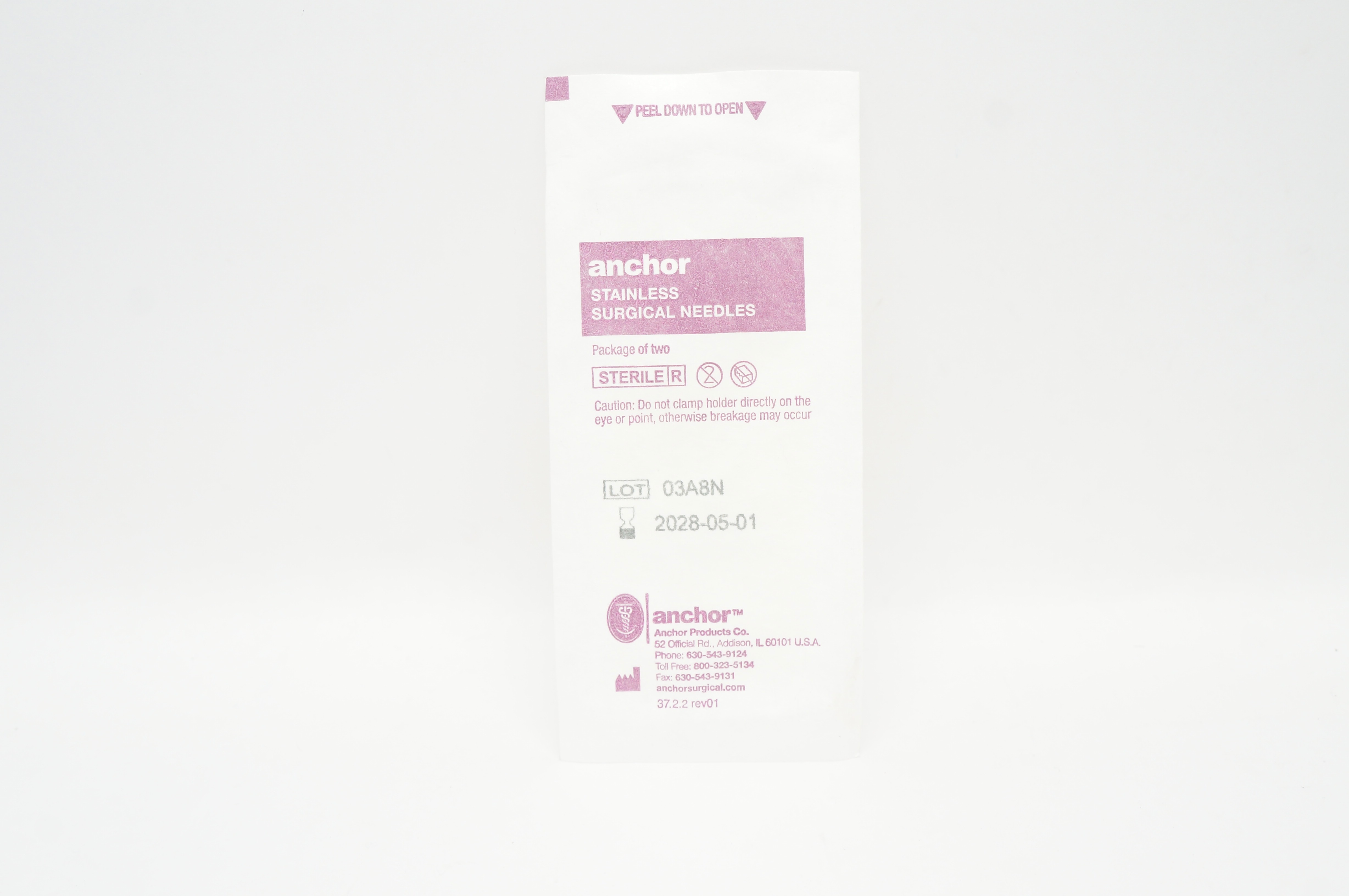 Anchor Products 1824-4D Stainless Surgical Ndles. - Package of 2
