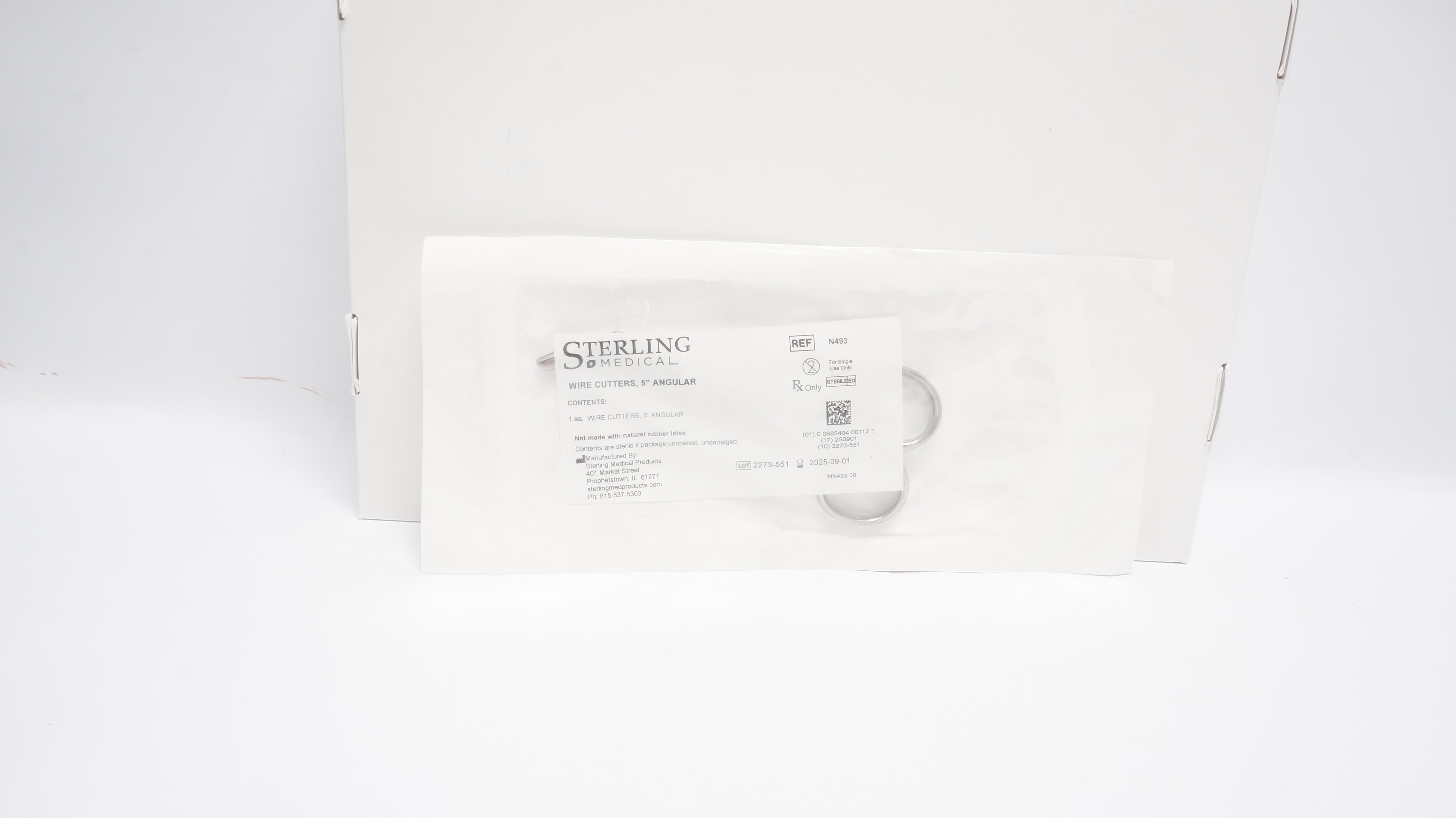 Sterling Medical N493 Wire Cutters 5inch Angular