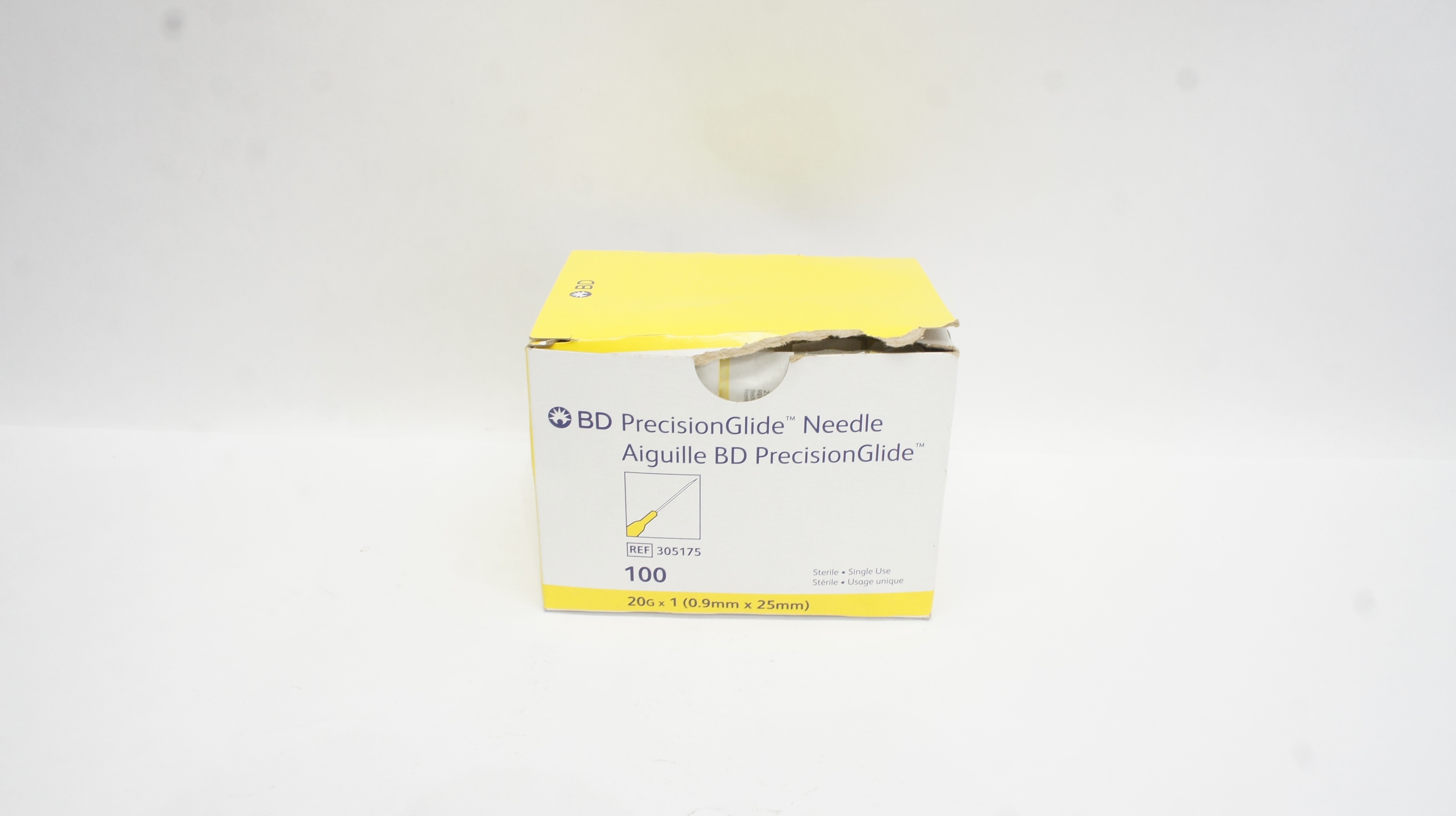 BD 305175 Becton PrecisionGlide Ndle 20G x 1inch - Box of 100