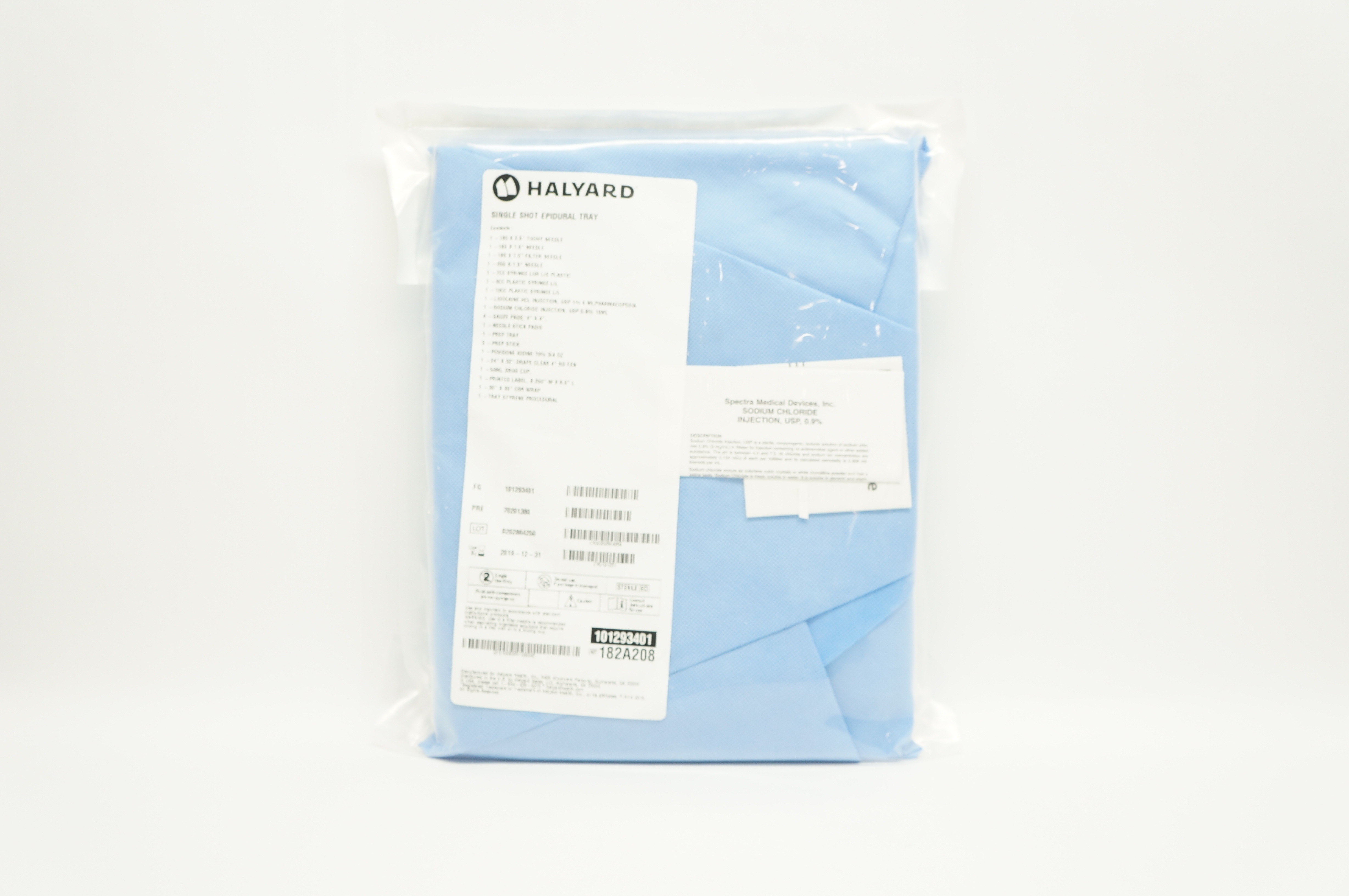Halyard 182A208 Single Shot Epidural Tray (x)
