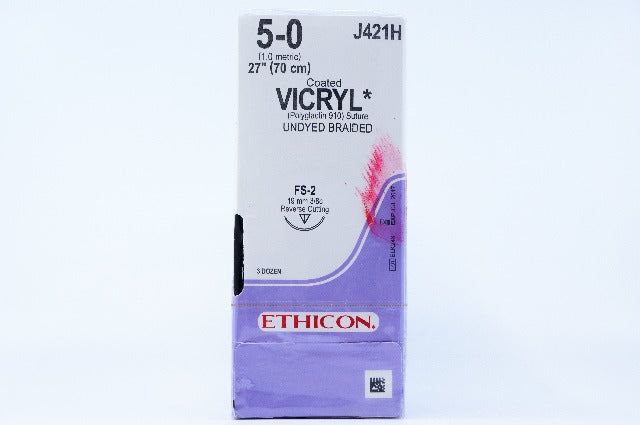 Ethicon J421H 5-0 VICRYL, FS-2, 19mm 3/8c, 27inch ~ Pack of 36 (x)