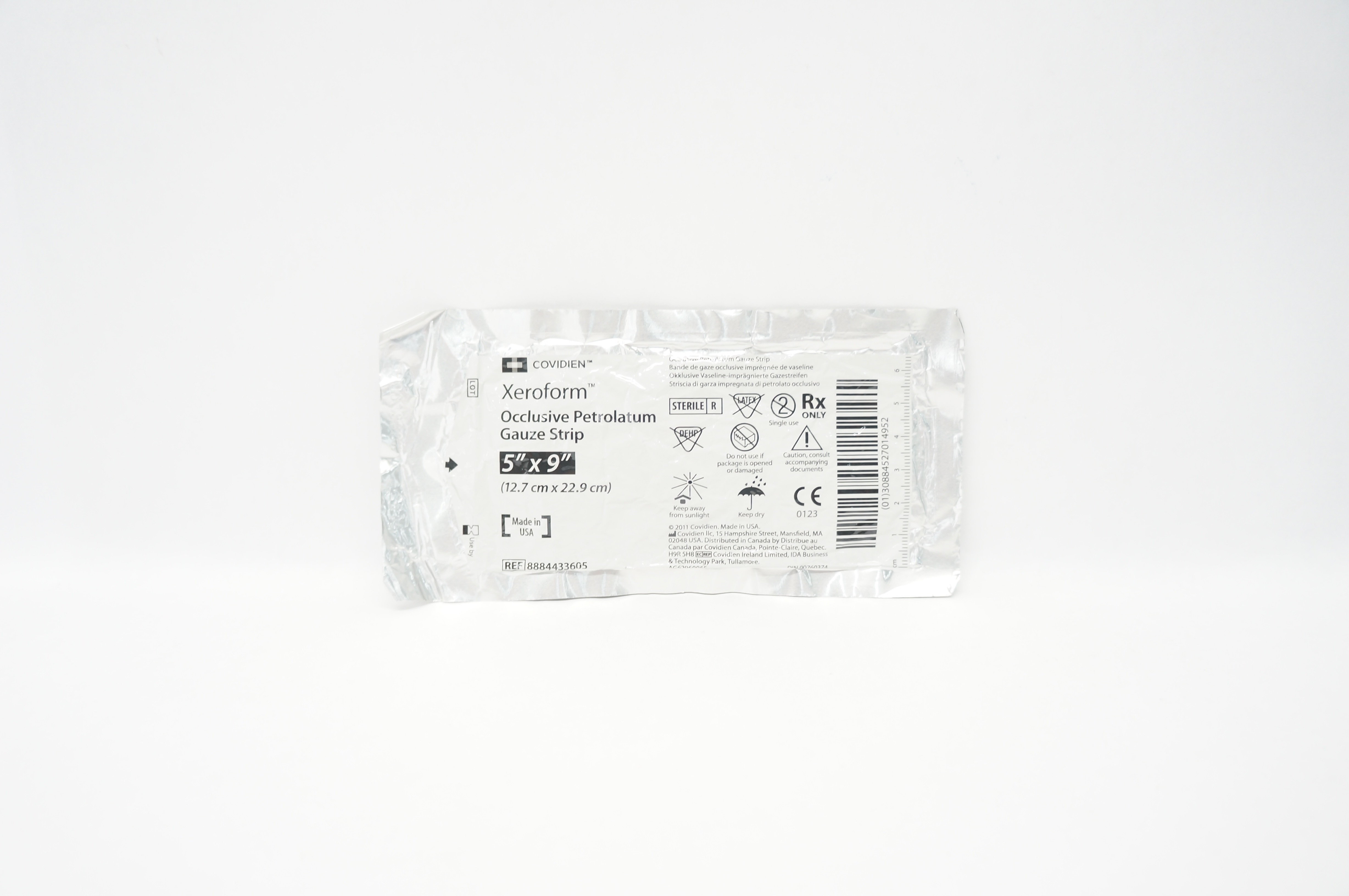 Covidien 8884433605 Xeroform Occlusive Gauze Strip, 5 inch x 9 inch