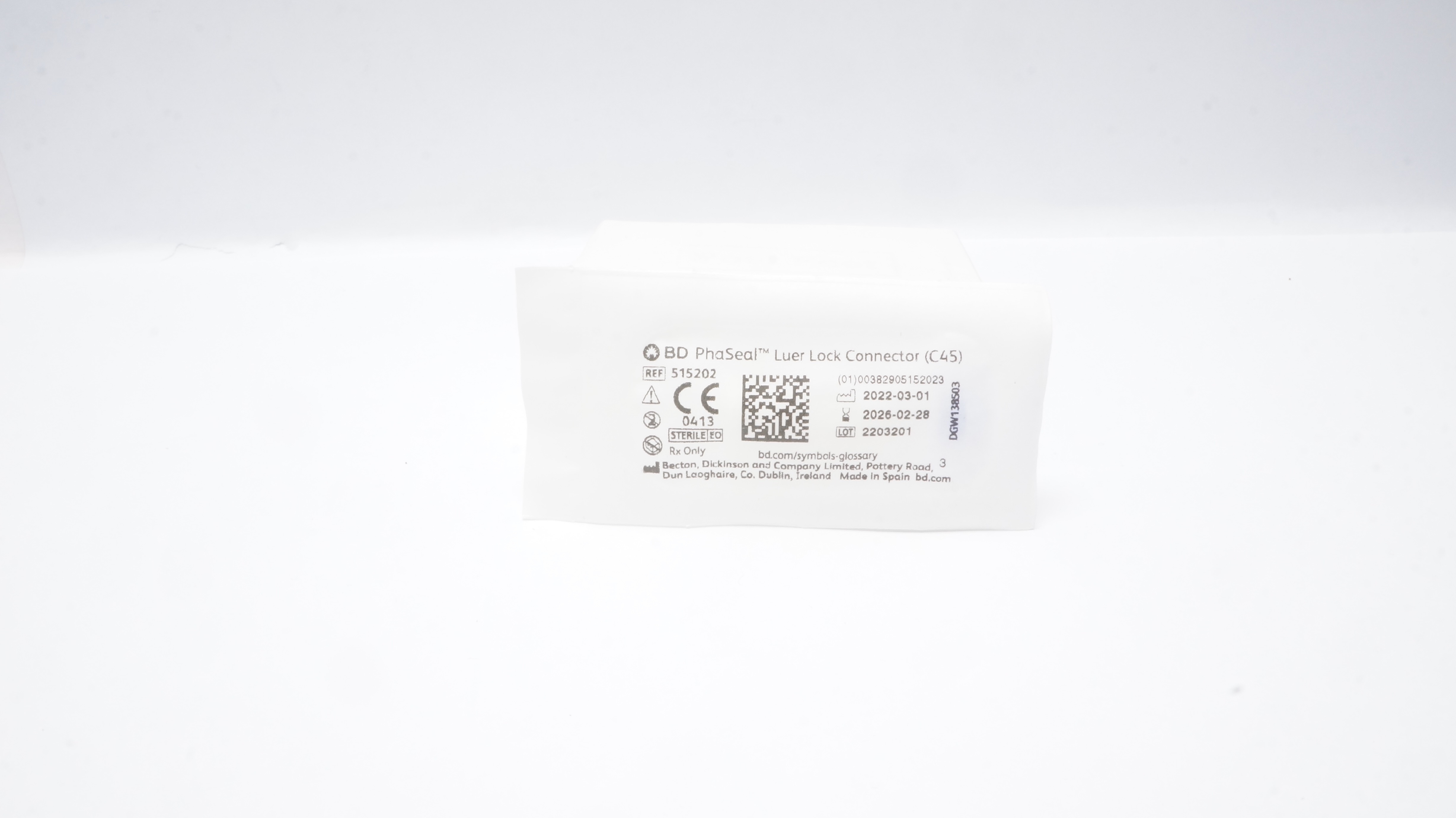 BD 515202 PhaSeal Connector Luer Lock C45