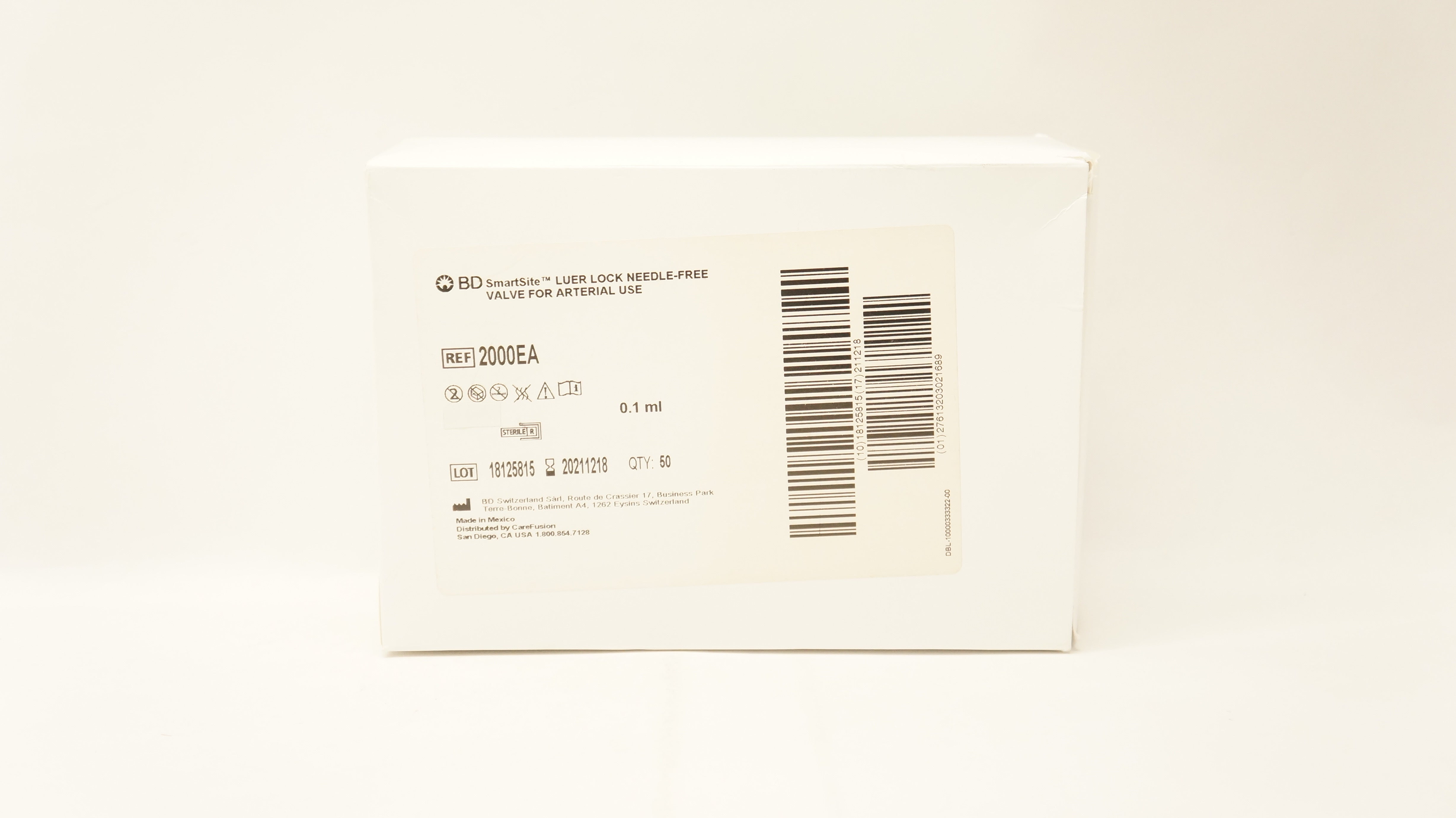 BD 2000EA SmartSite Ndle-Free Valve - Box of 50