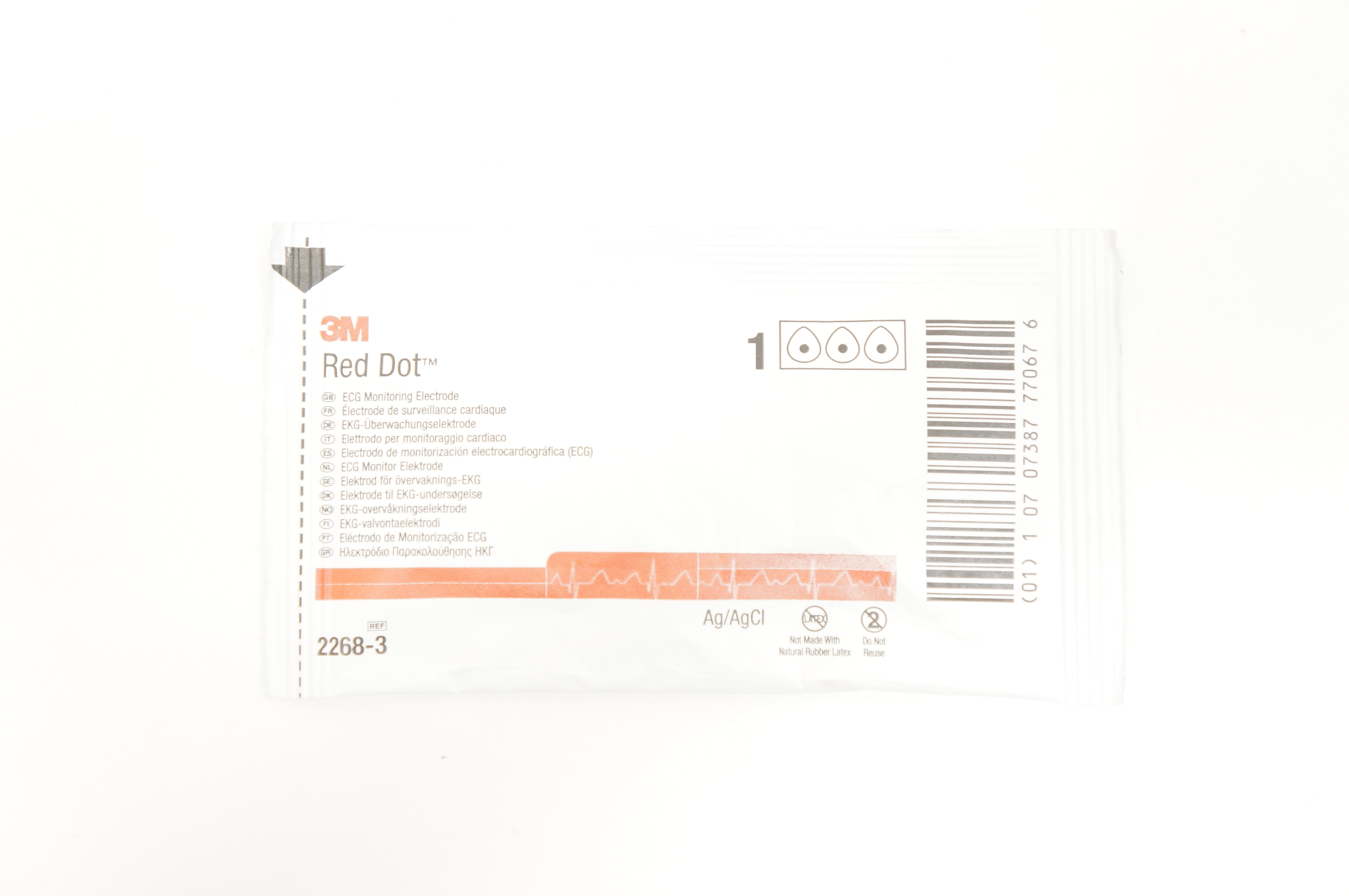 3M 2268-3 Red Dot ECG Monitoring Electrode (x)