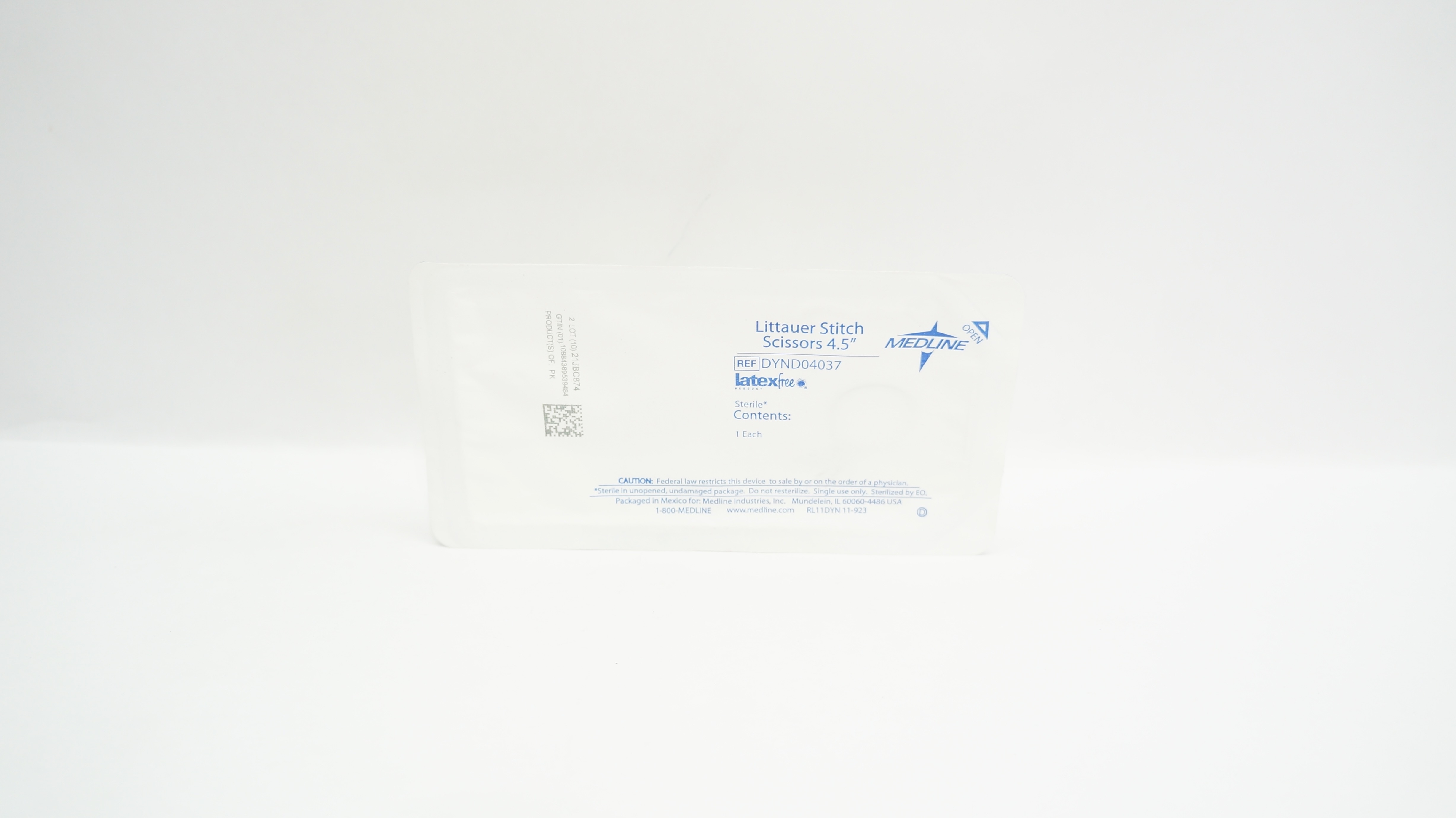 Medline DYND04037 Littauer Stitch Latexfree Scissors 4.5In