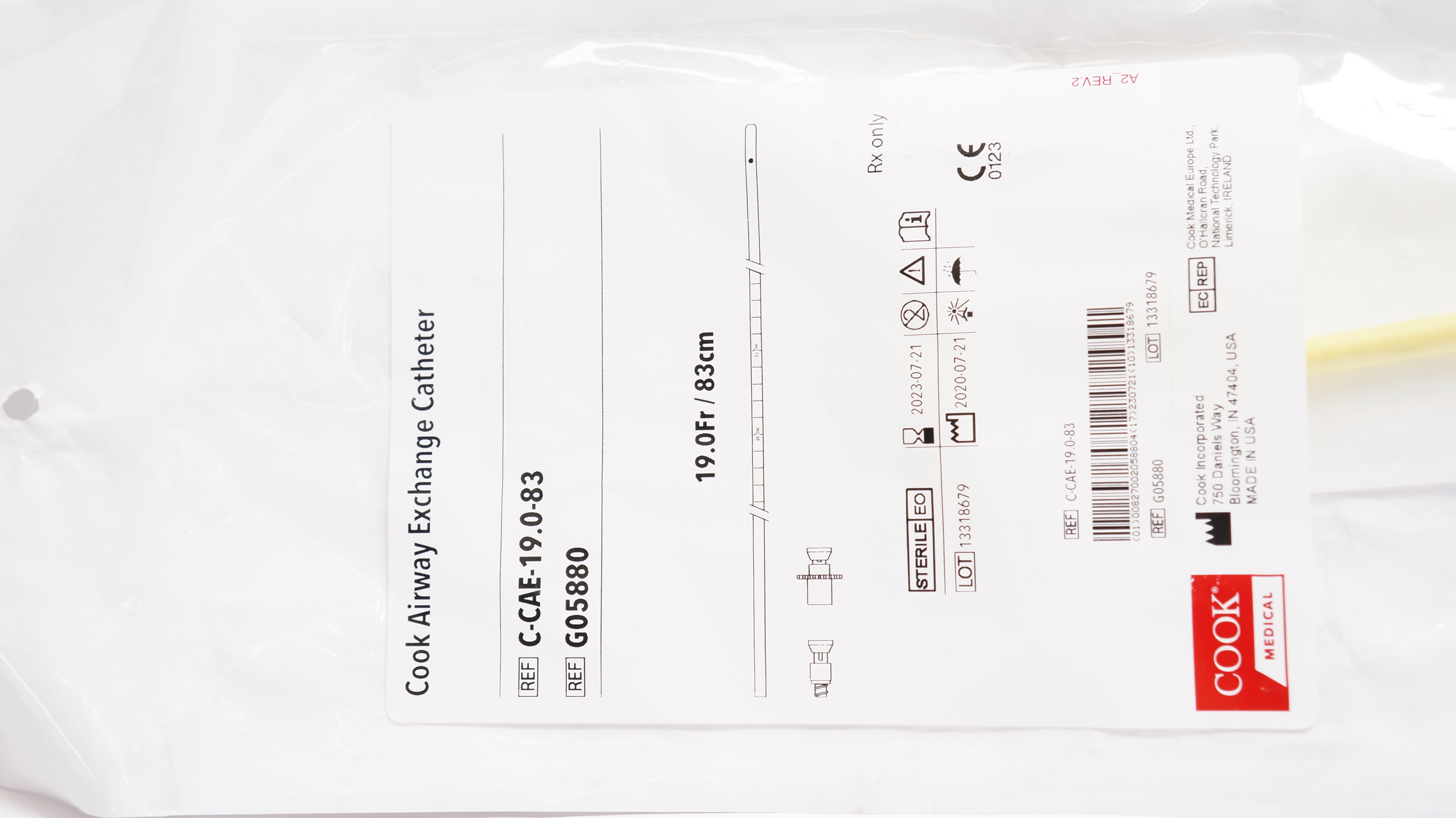 Cook Medical G05880 Cook Airway Exchange Cath. 19.0Fr x 83cm (x)