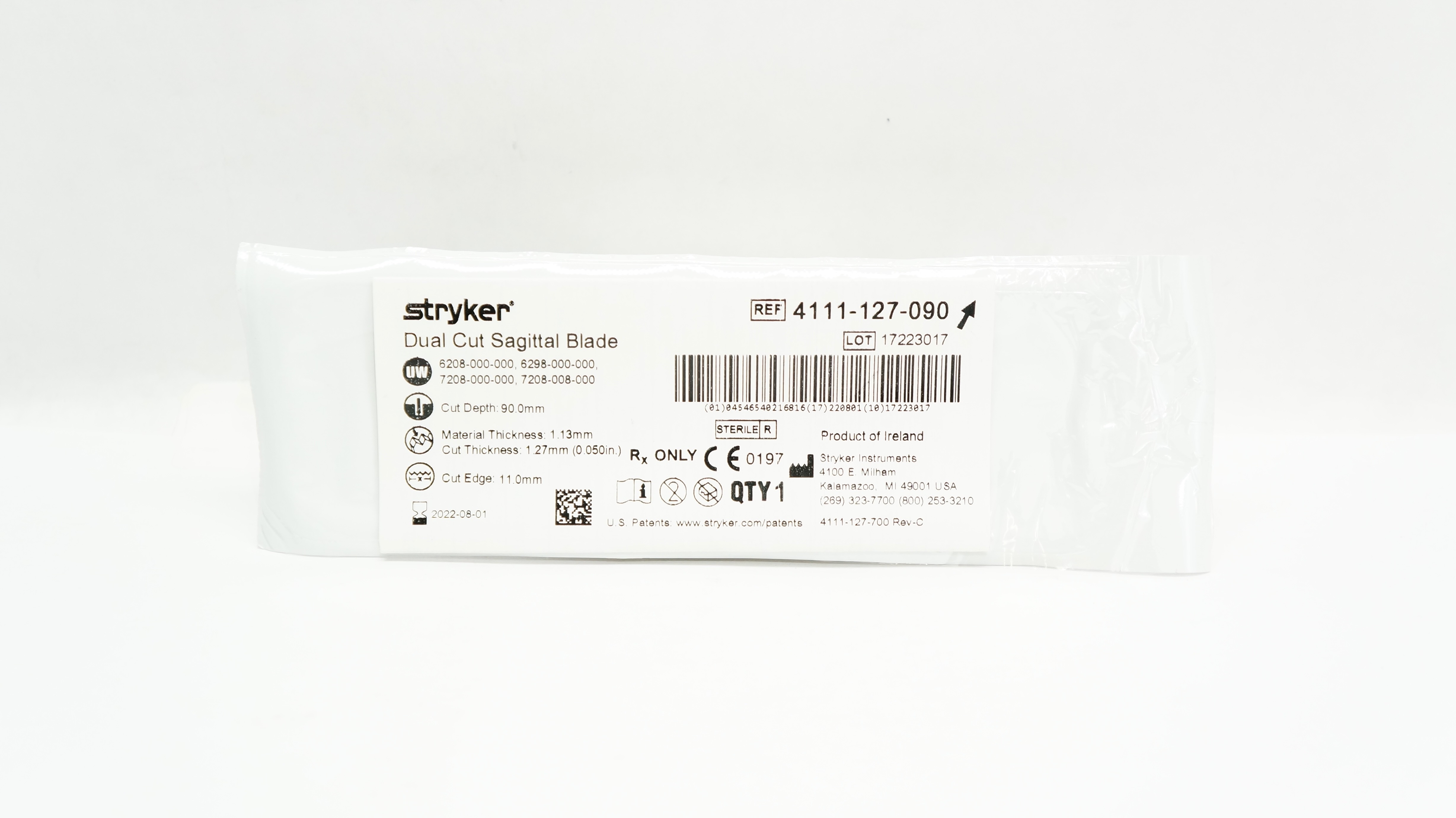 Stryker 4111-127-090 Dual Cut Sagittal Blade