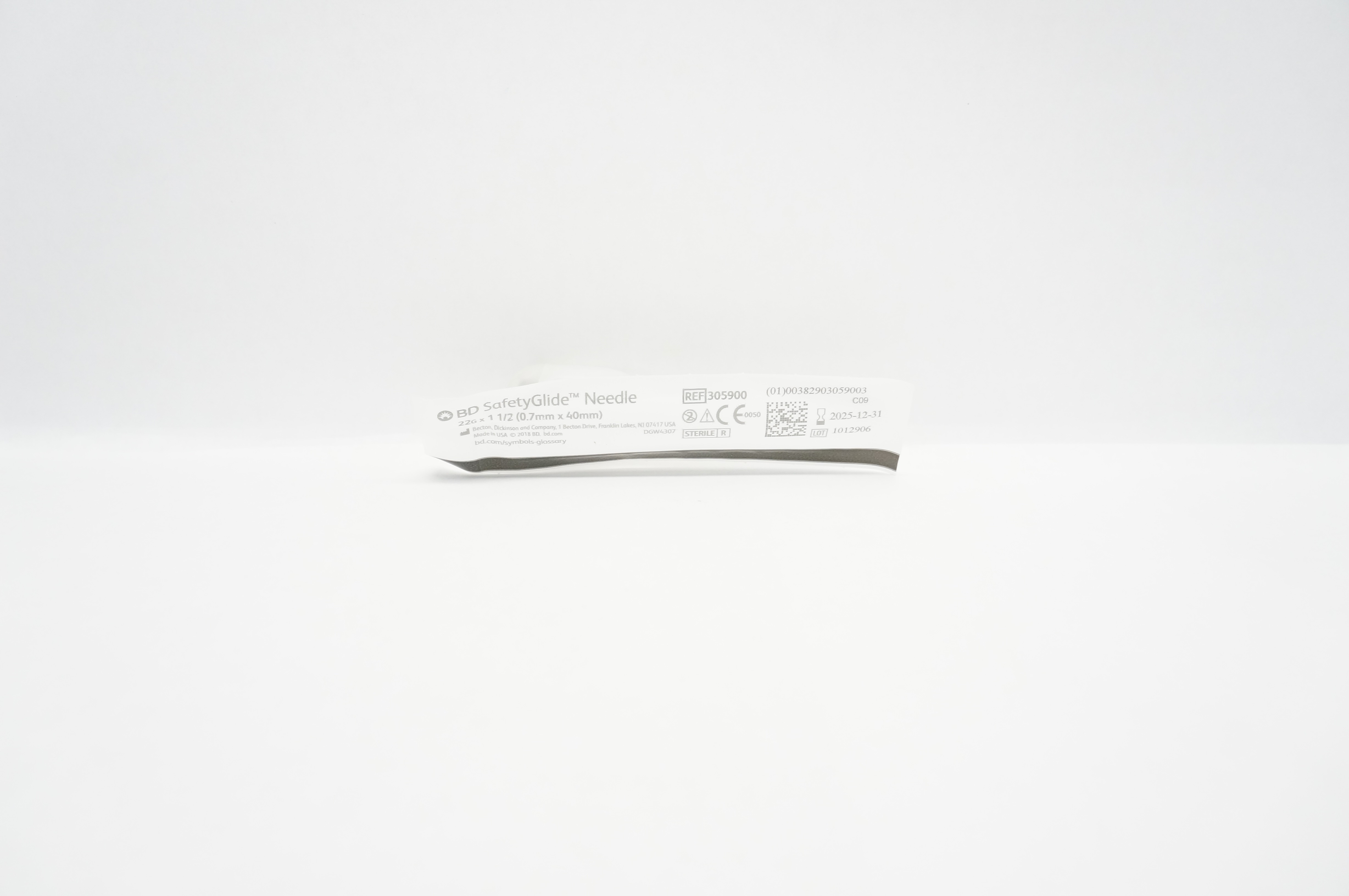 BD 305900 SafetyGlide Ndle 22G x 1-1/2 inch