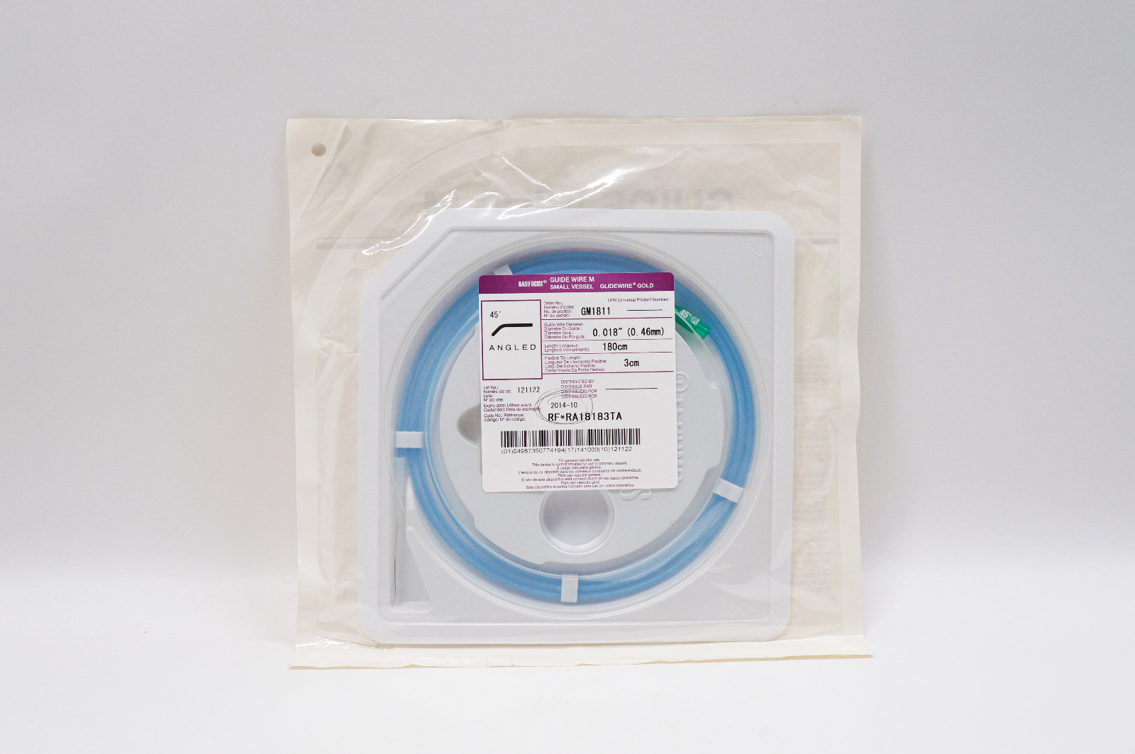 Terumo GM1811 Radiofocus Guide Wire M Small Vessel 0.018inch x 180cm x 3cm (x)