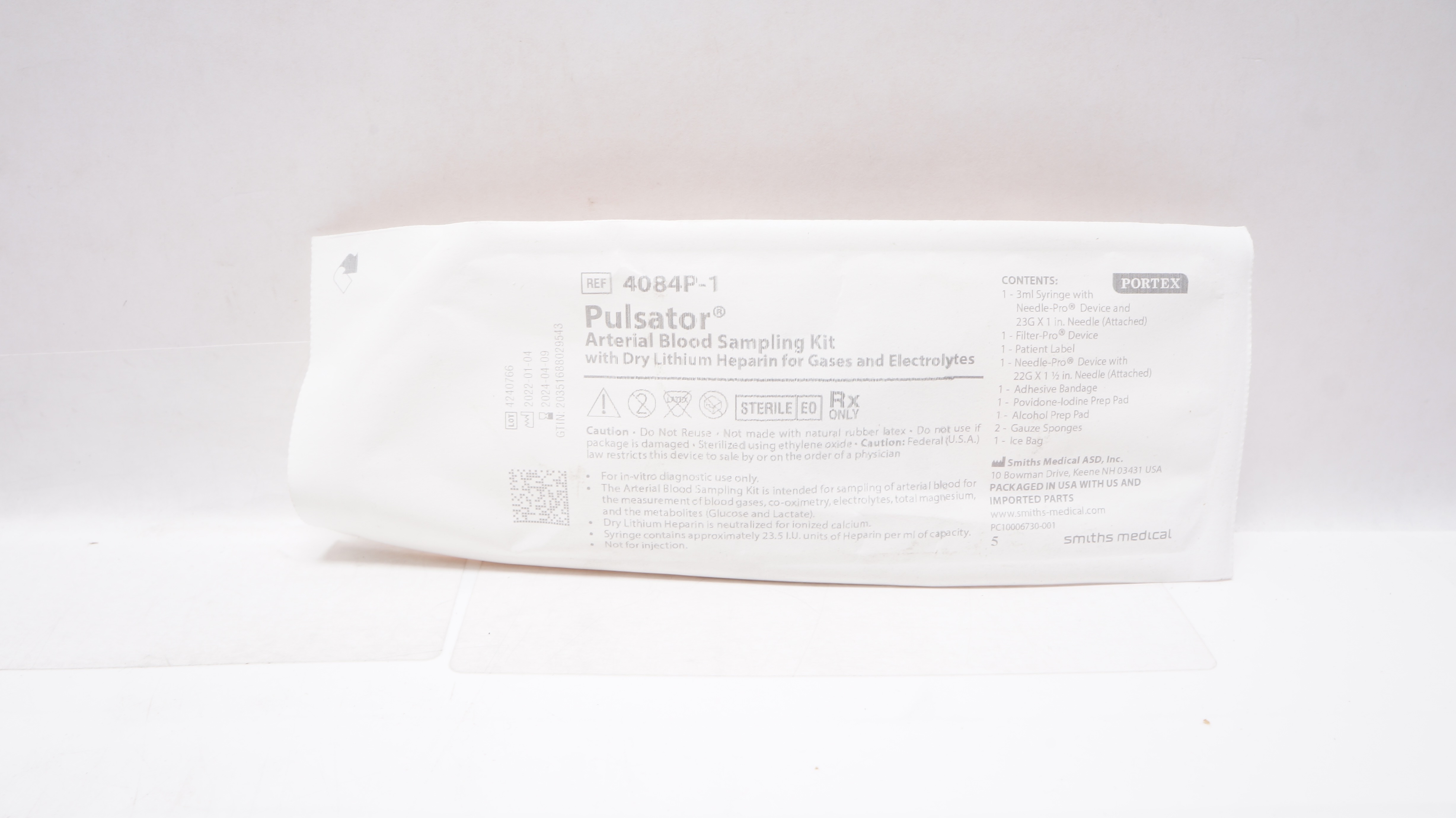 Smiths Medical 4084P-1 Portex Pulsator Arterial Blood Sampling Kit