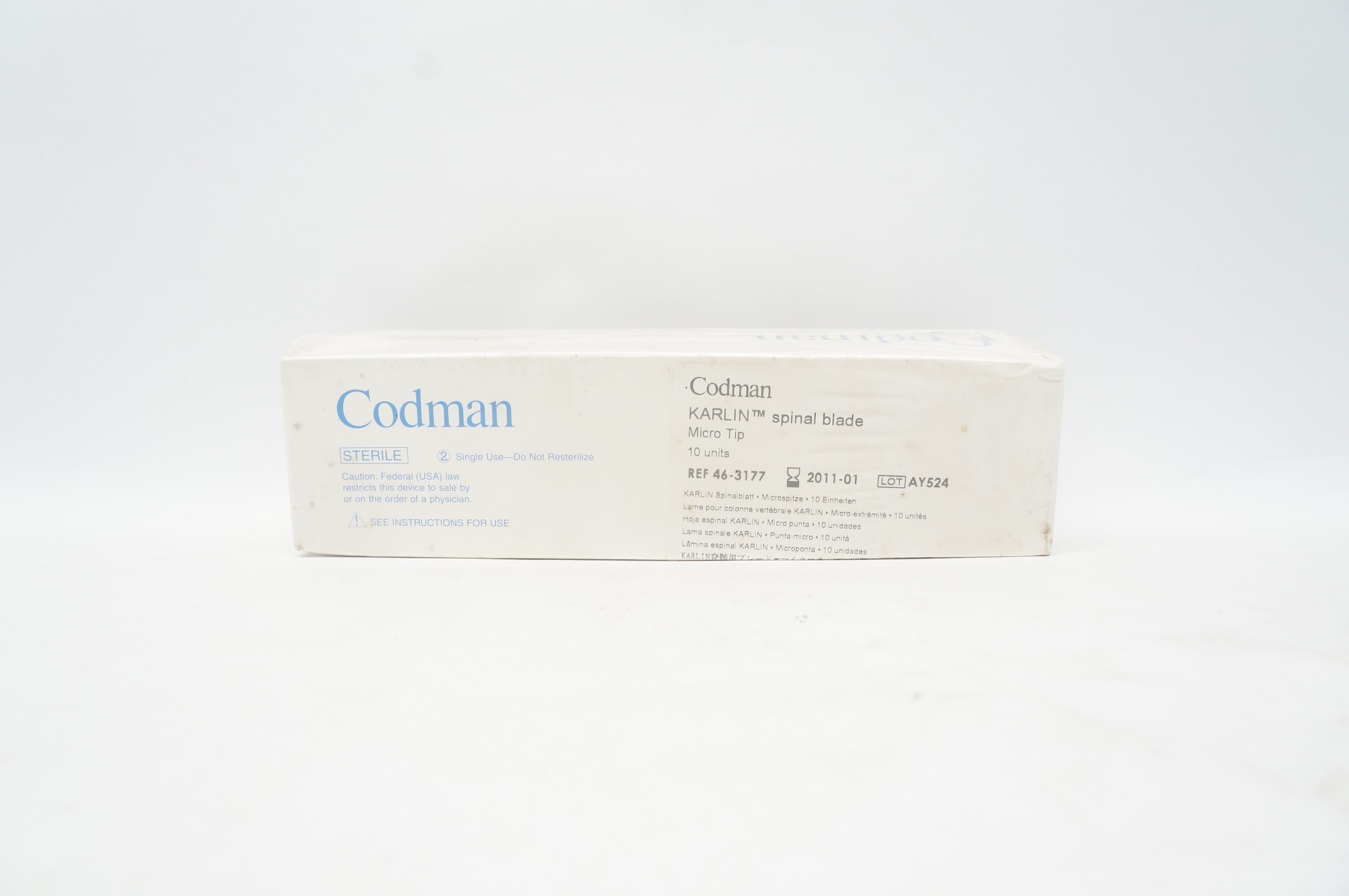 Codman 463177 Karlin Spinal Blade, Micro Tip (x) Pack of 10